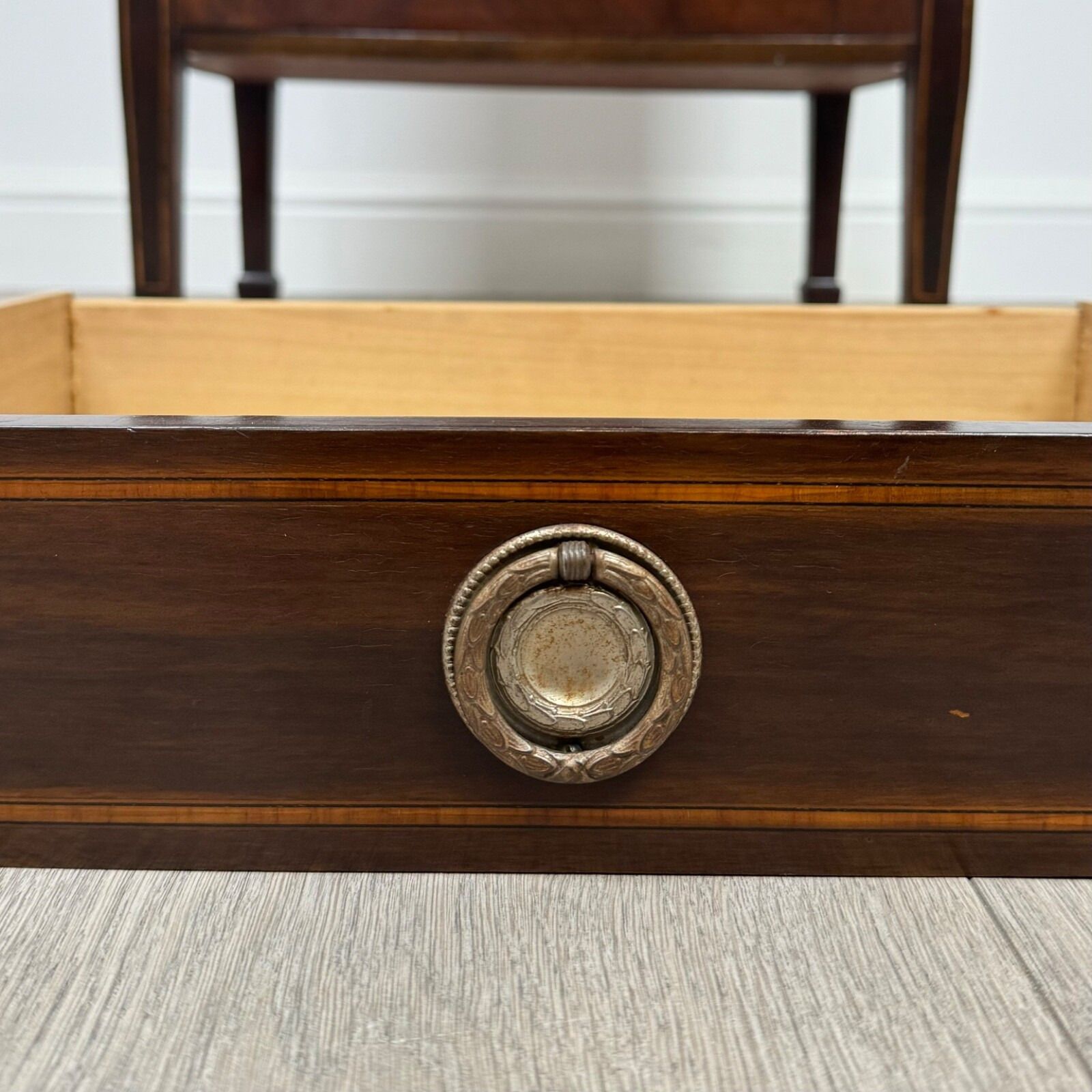 365.0 Antique 20th Century Inlaid Cabinet In Mahogany photo