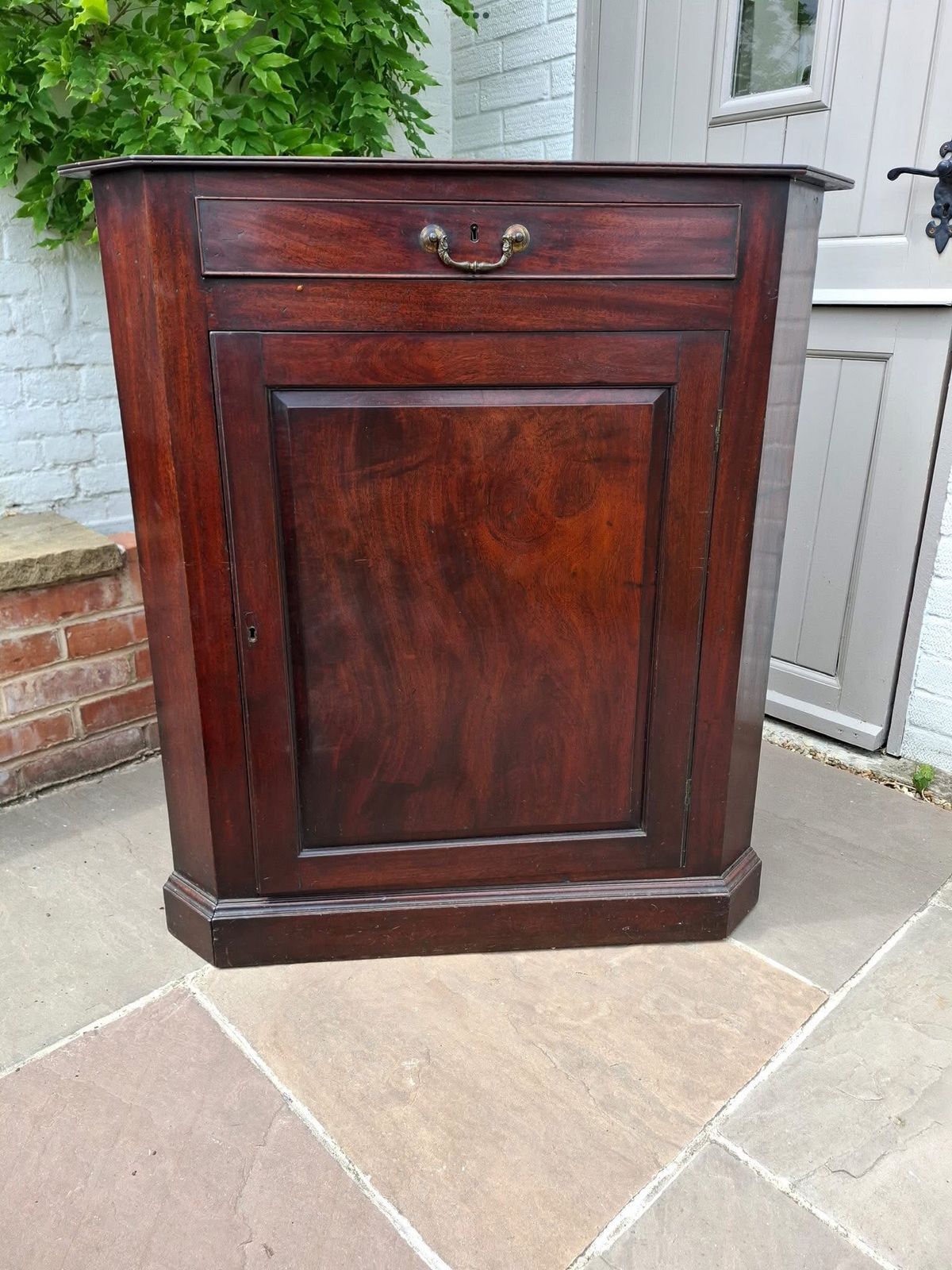 George III Mahogany Astragal Glassed  Corner Cabinet photo furniture