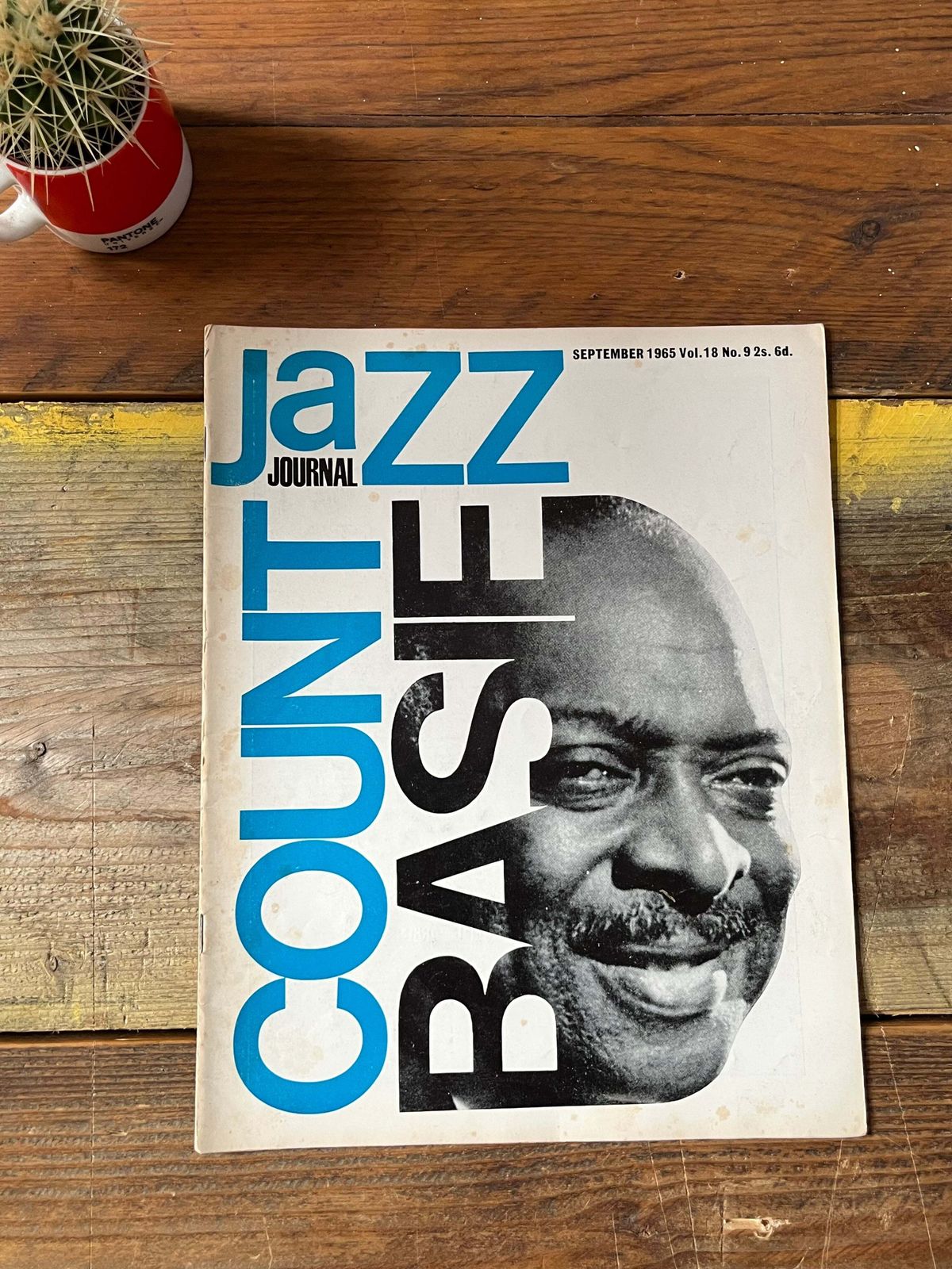 Vintage Jazz Journal Magazine Cover Artwork   September 1965 Count Basie photo furniture