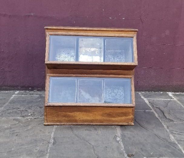 Vintage 1920 Biscuit Shop Display Cabinet photo for sale