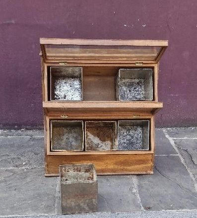 Vintage 1920 Biscuit Shop Display Cabinet photo Furniture