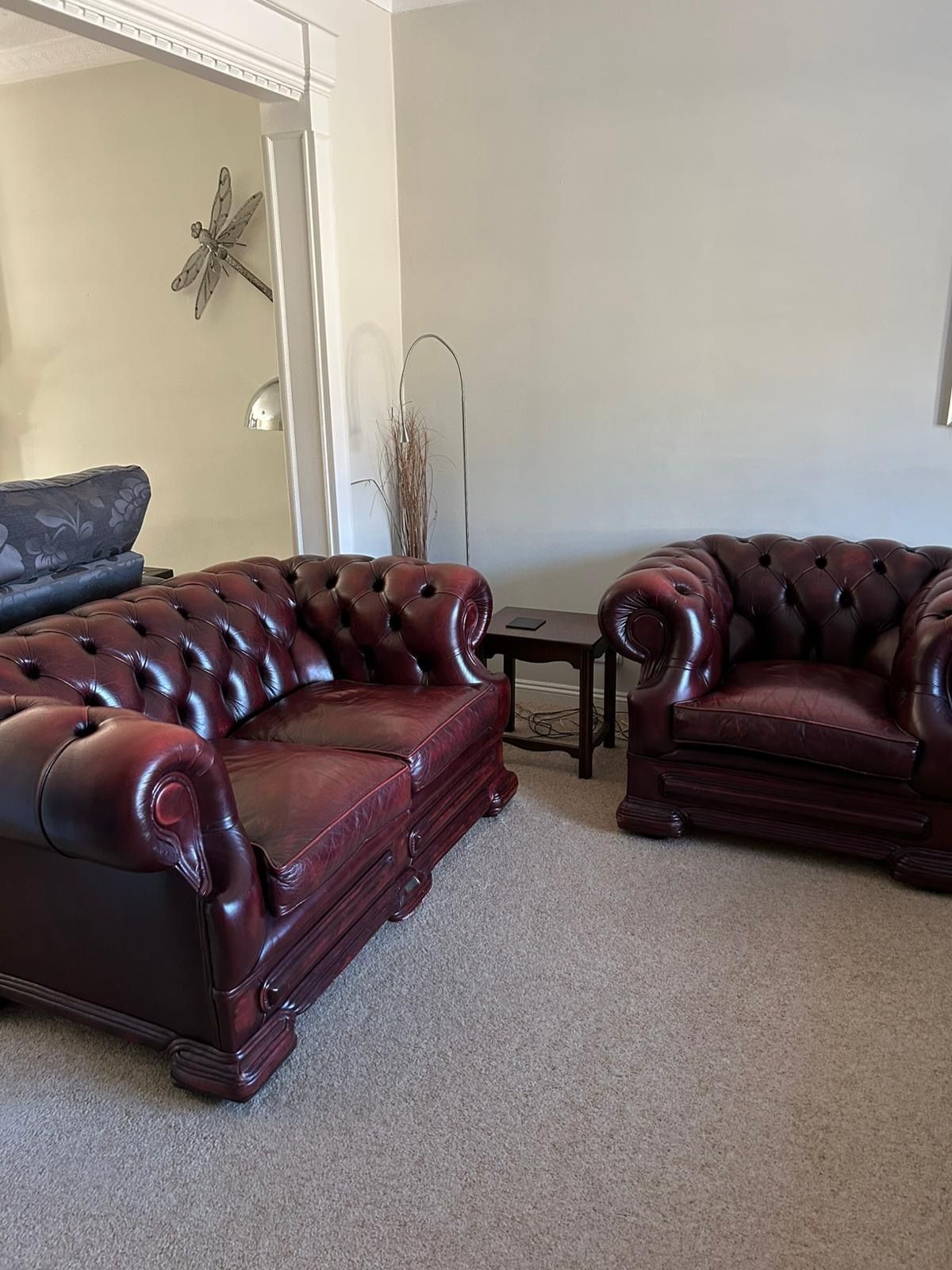 Chesterfield Set Vintage Ox Blood photo furniture
