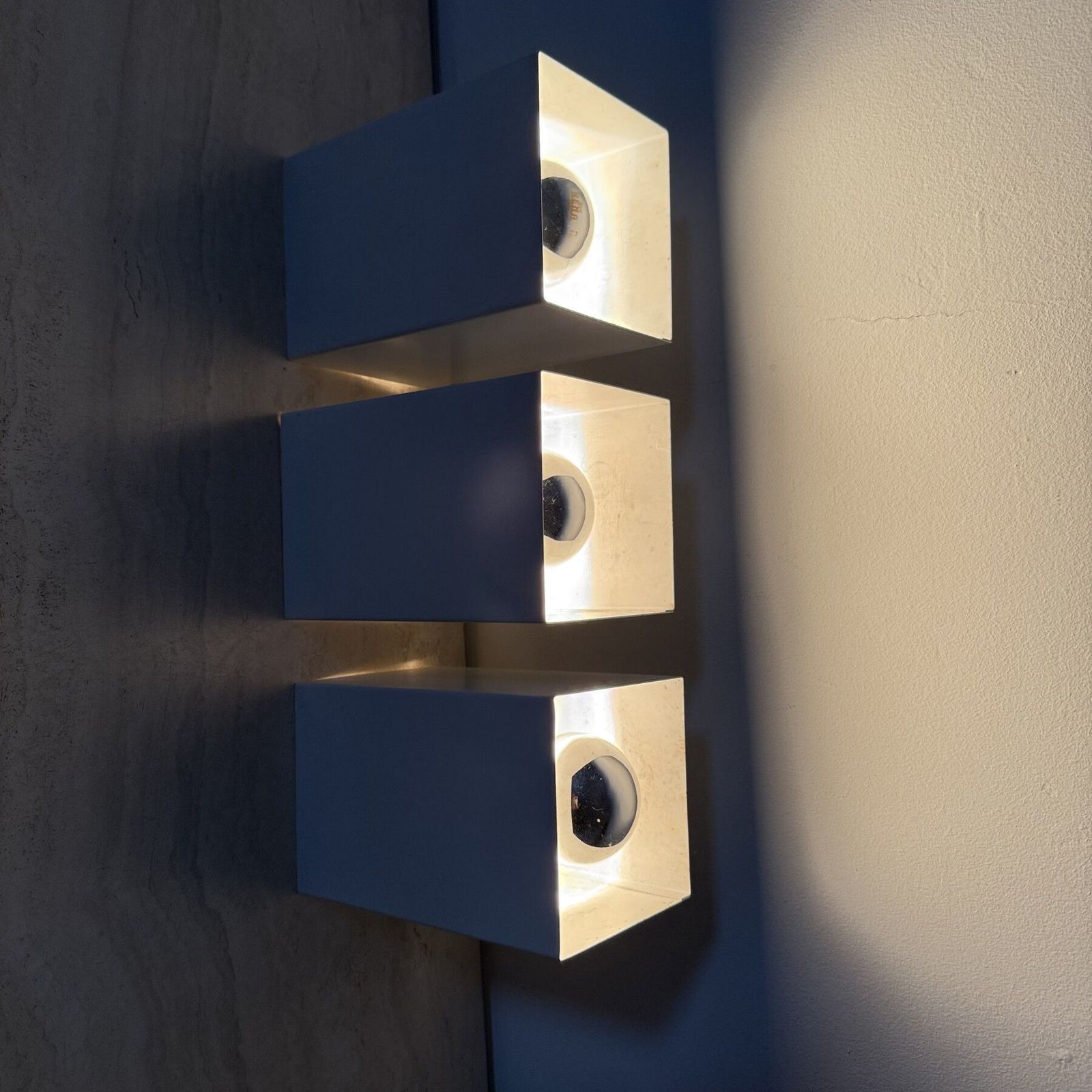 Set Of 3 Raak P300 Minimalist Design Wall Lamps / Ceiling Lamp , 1970s photo vinterior