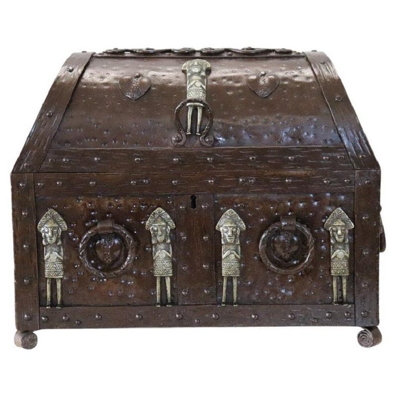 Decorative Box In Iron, 1910s, Antique