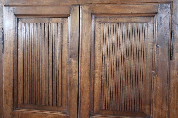 Antique Wardrobe In Poplar Wood, 1800s photo for sale