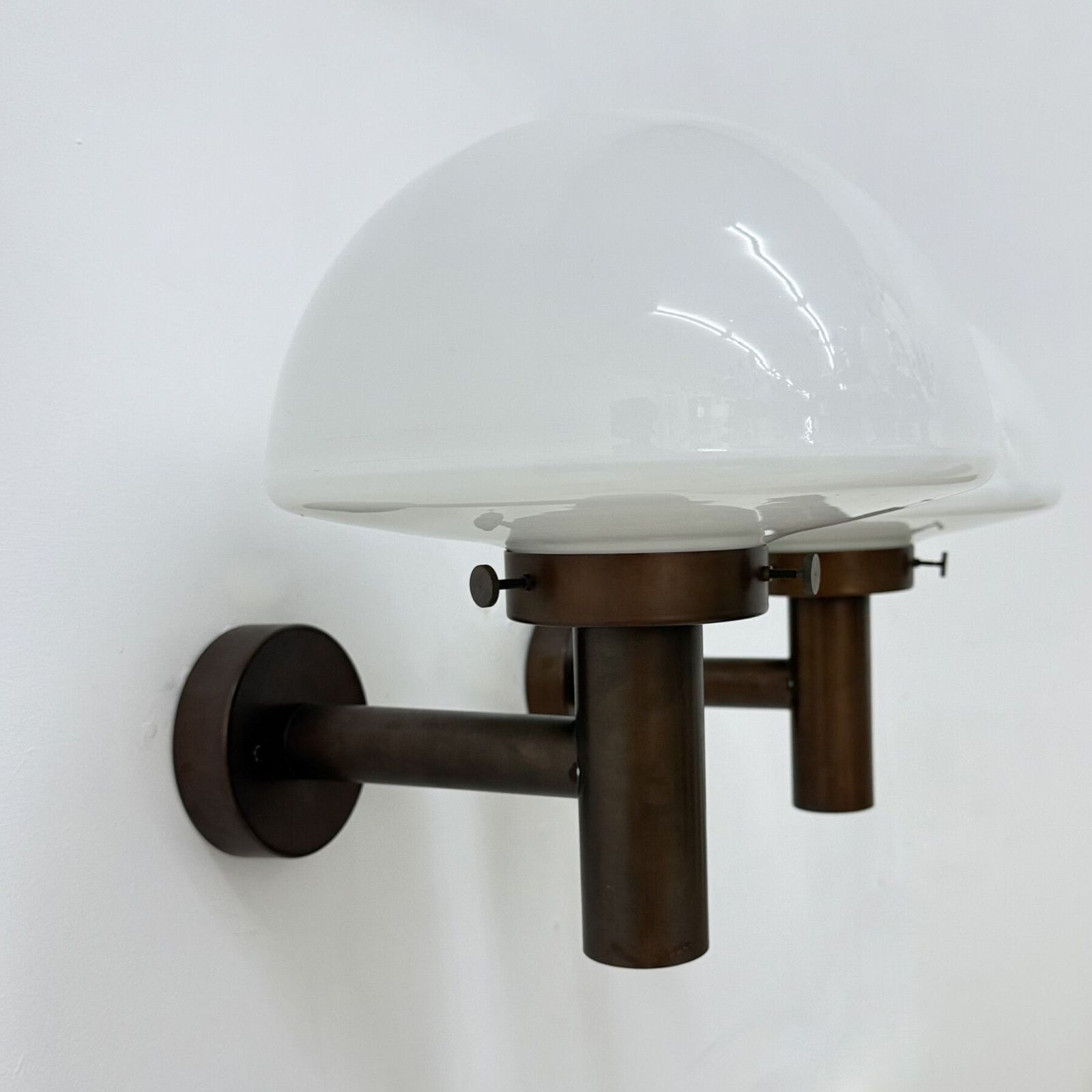 Set Of 2 Globe Glass Wall Lamps Sconces By Lisa Pape Sweden , 1970s photo 1925.0