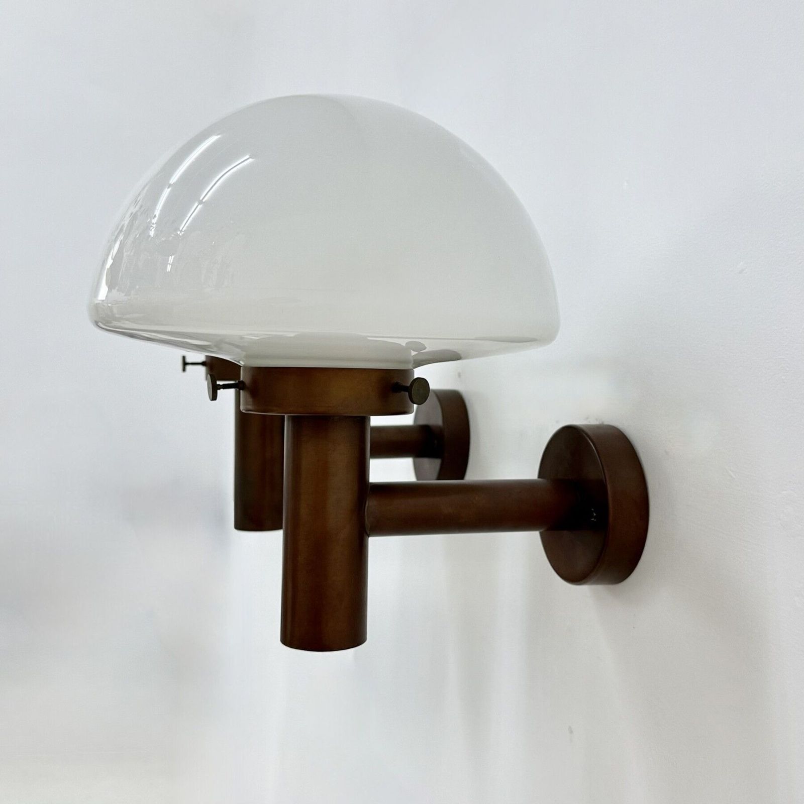 Set Of 2 Globe Glass Wall Lamps Sconces By Lisa Pape Sweden , 1970s photo vintage