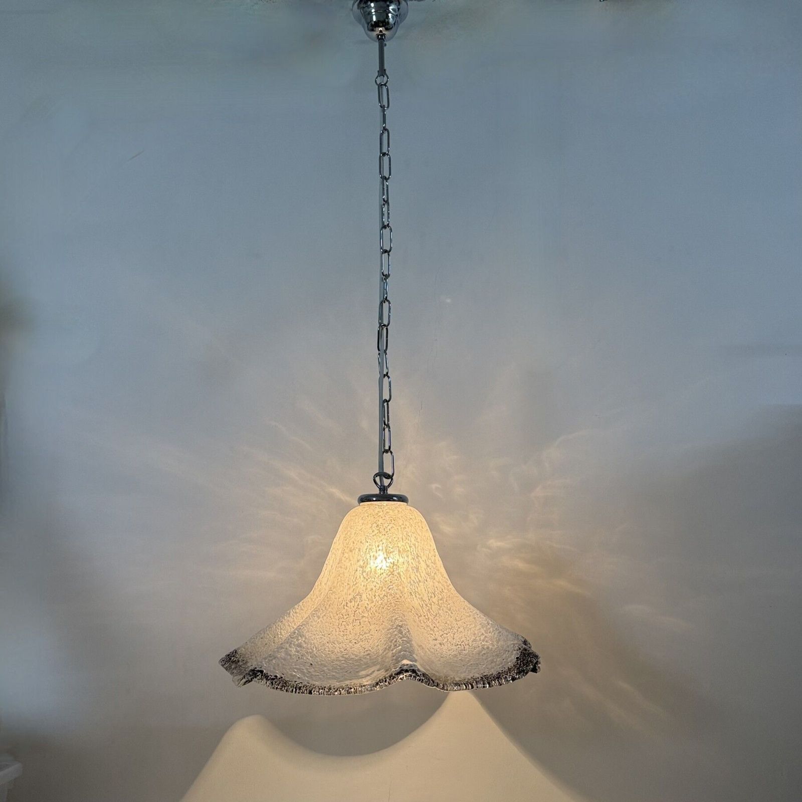 photo buy Mid Century Murano Glazen Hanglamp Van Mazzega, Jaren 1970