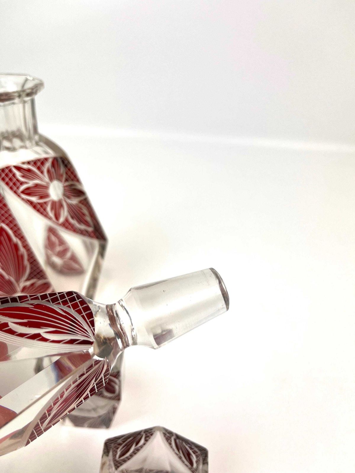 Stunning Art Deco Cubist Enamel Vodka Liquor Decanter & Glasses Set By Karl Palda photo Home Decor