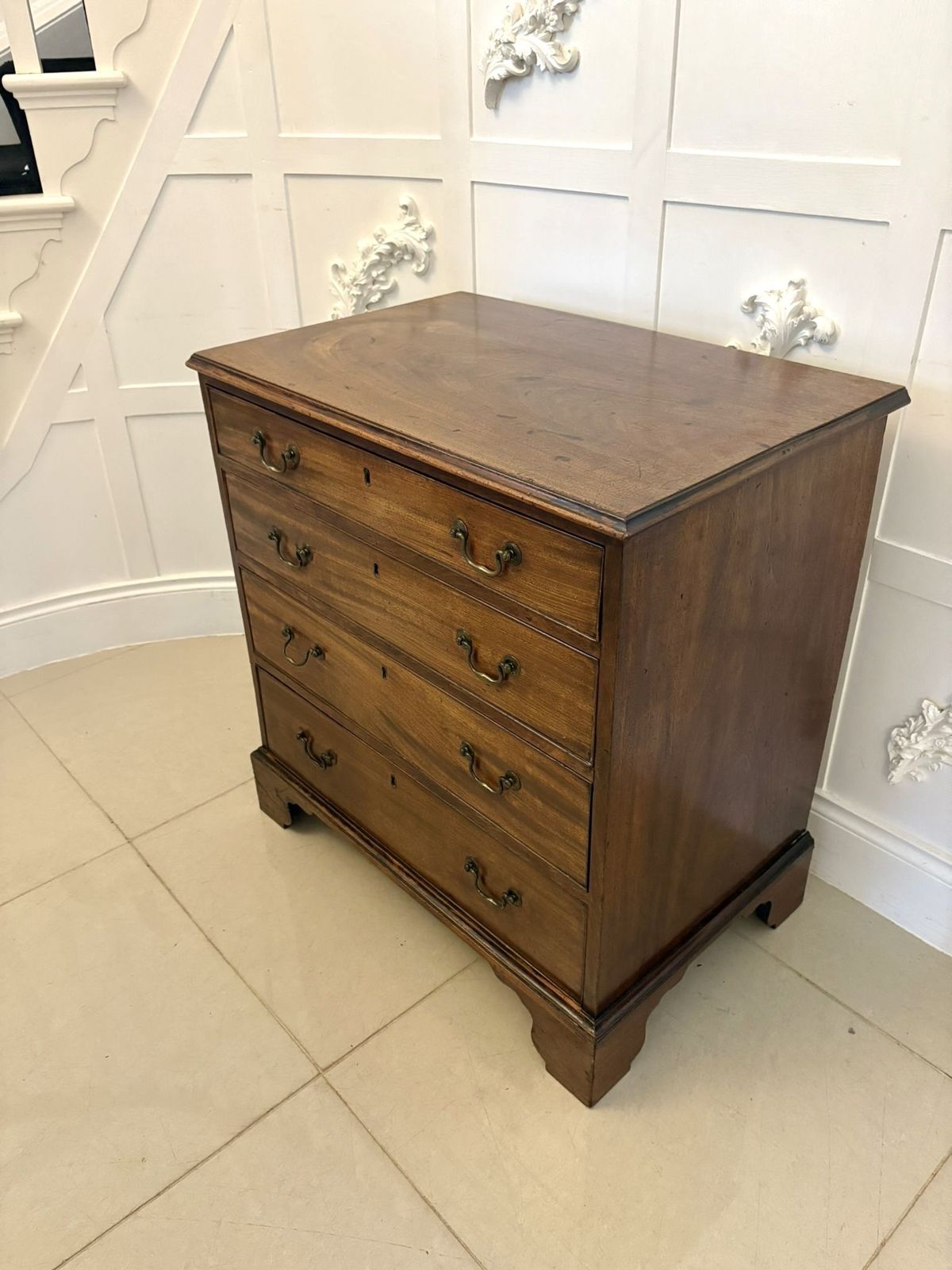 Antique 19th Century Quality Mahogany Chest Of 4 Drawers photo buy