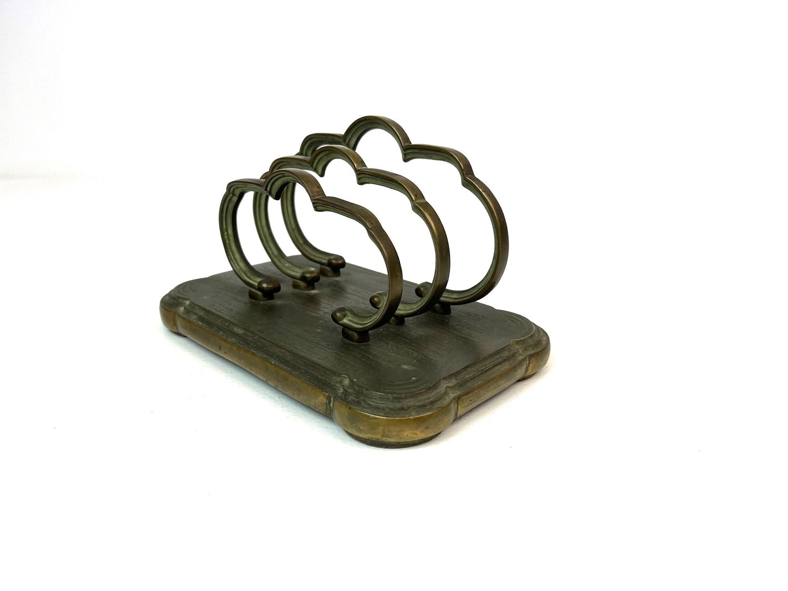 Rare Antique Art Nouveau Bronze Cast Letter Holder Organizer Berlin Hallmarked photo vinterior