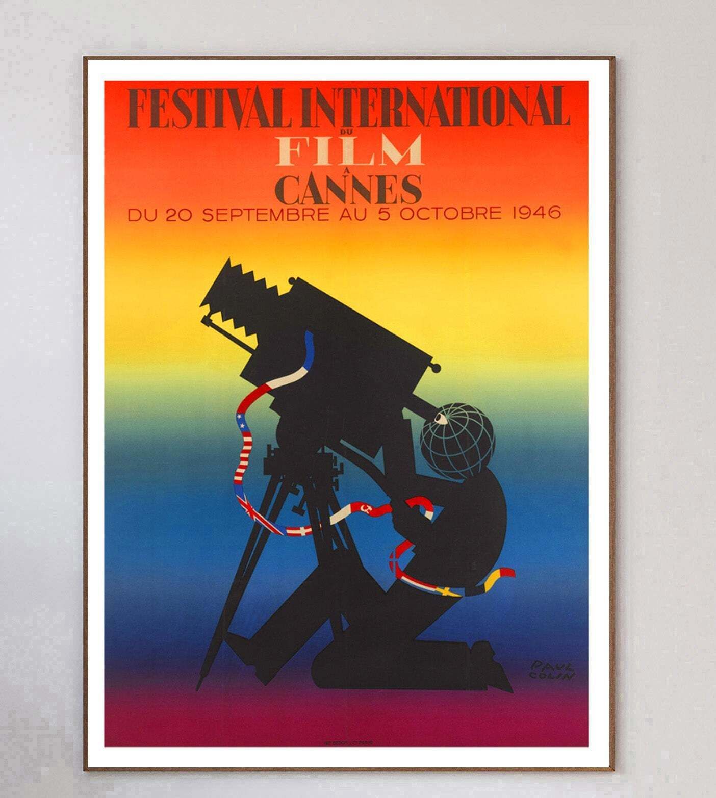 Cannes Film Festival 1946 Original Vintage Poster photo 1677.0