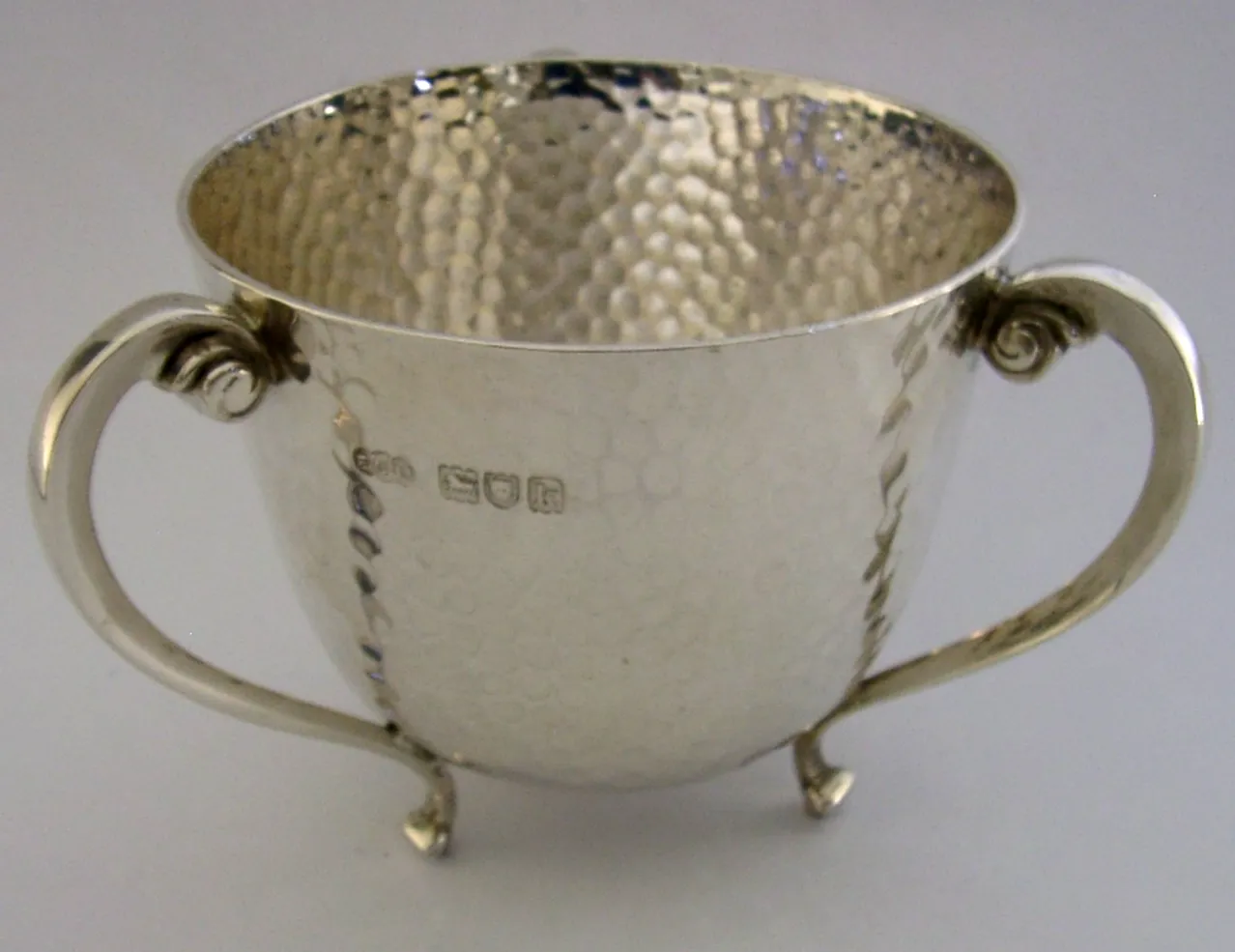 Stunning Stering Silver Tyg Cup Arts & Crafts 1905 London 188g Plannished photo vintage
