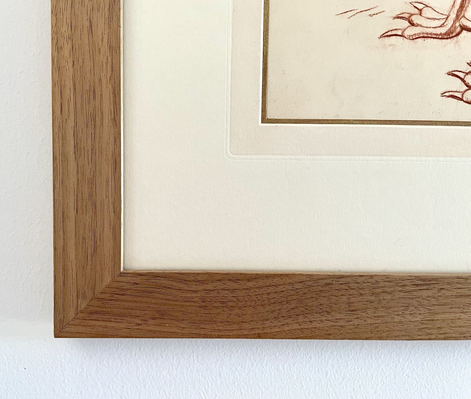 James Woodford   Cockerel   20th Century Red Chalk Drawing photo furniture
