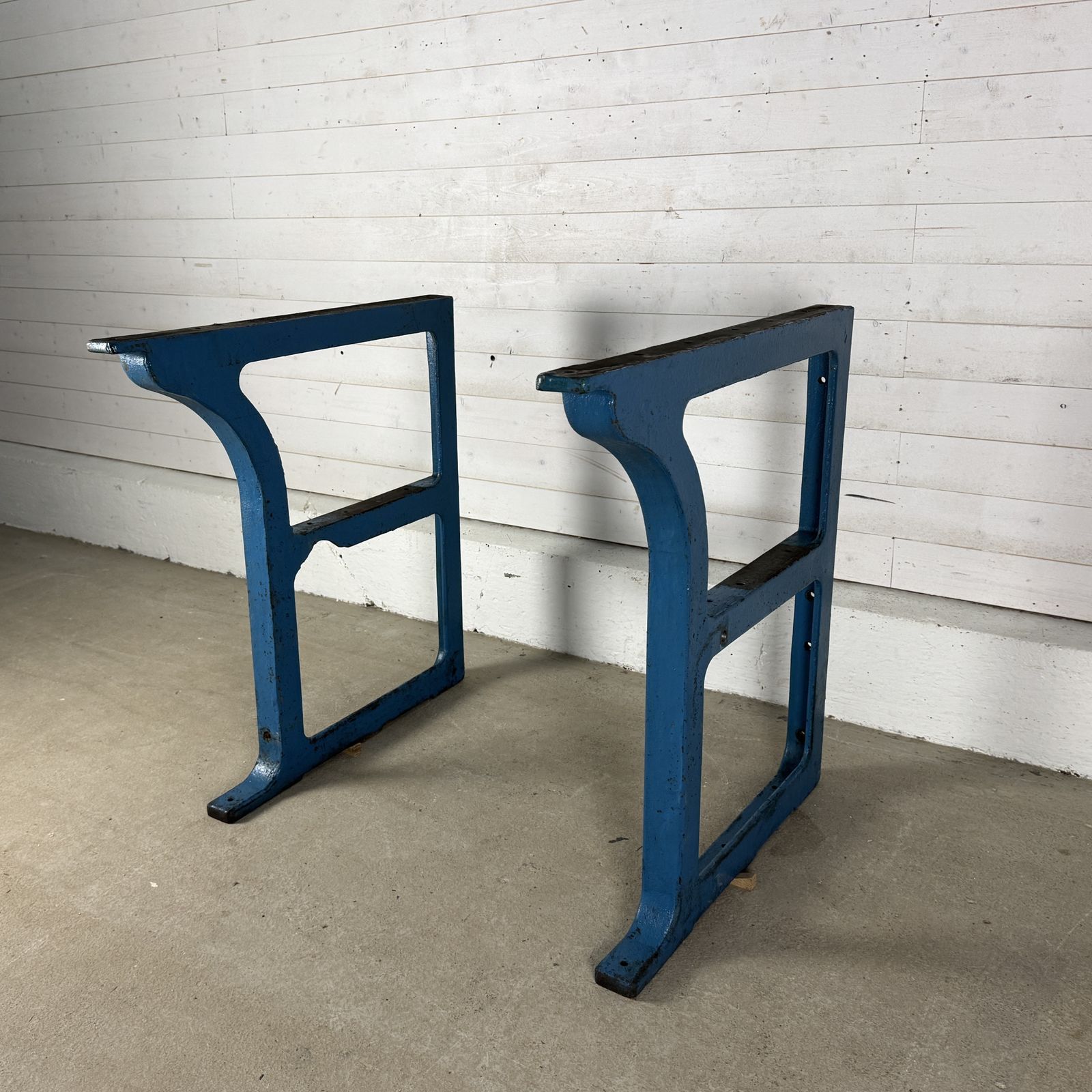 Pair Of Antique Industrial Cast Iron Bench Legs photo furniture