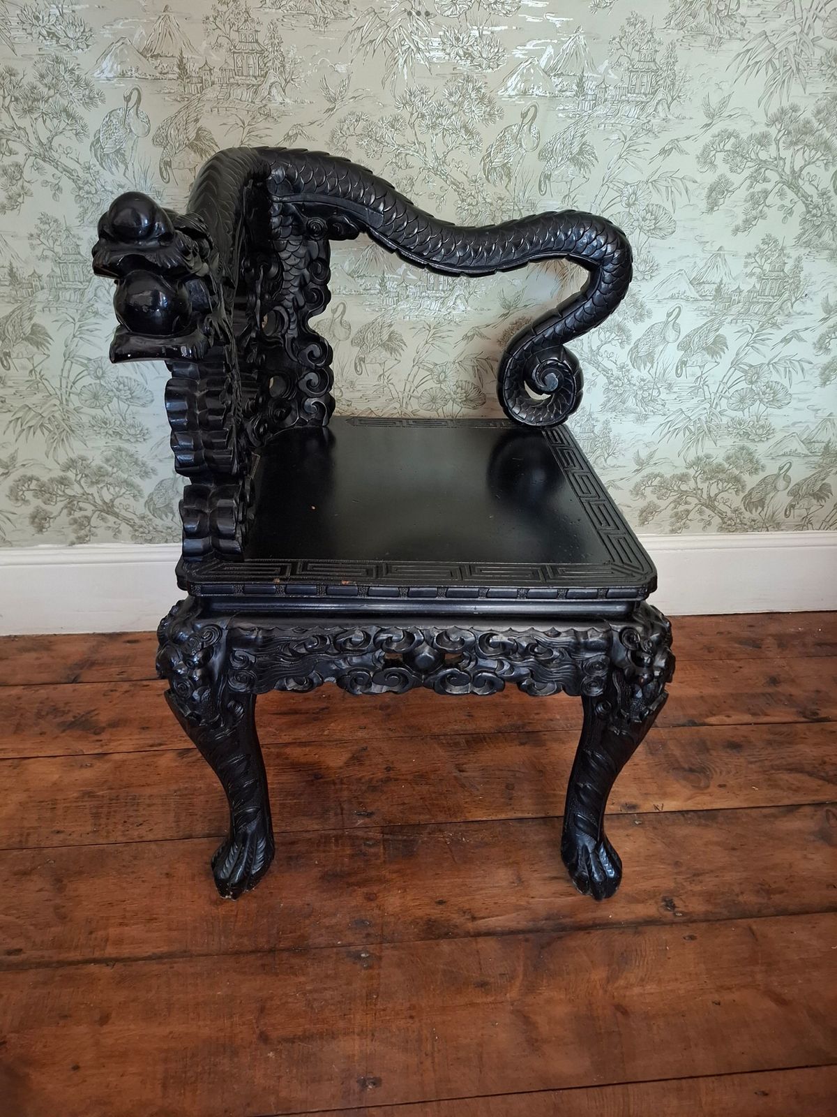 Qing Dynasty 19th Century Chinese Dragon Chair photo buy