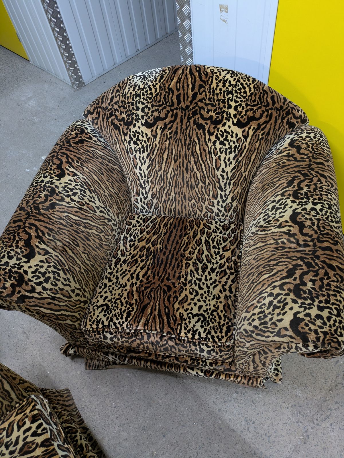 Luxurious Animal Print Velvet Armchairs X2   Good Condition photo for sale