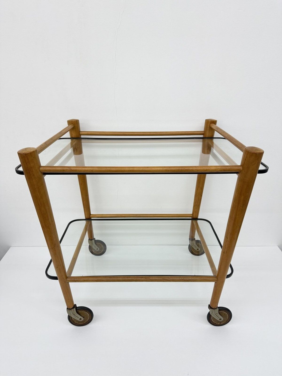 Coja Culemburg Model 1127 Wooden And Glass Side Table Trolley , 1970s photo furniture