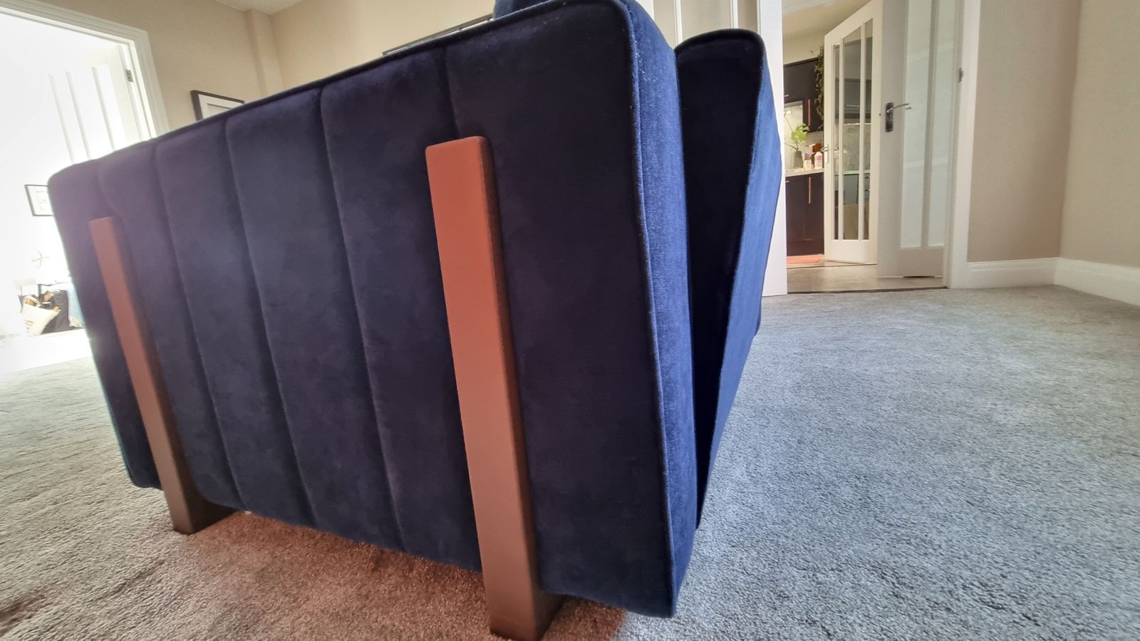 Sofology Brantwood Loveseat – Navy Blue Fabric – Excellent Condition – Original Rrp1399 photo 750.0