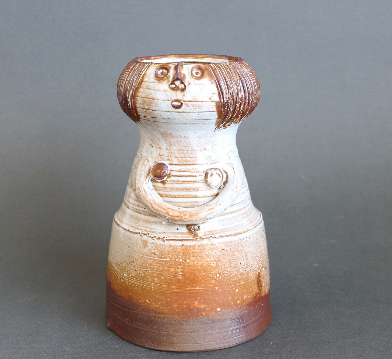 Glazed Ceramic Woman Figure Vase By Jacques Pouchain   Atelier Dieulefit (Circa 1960s 70s)