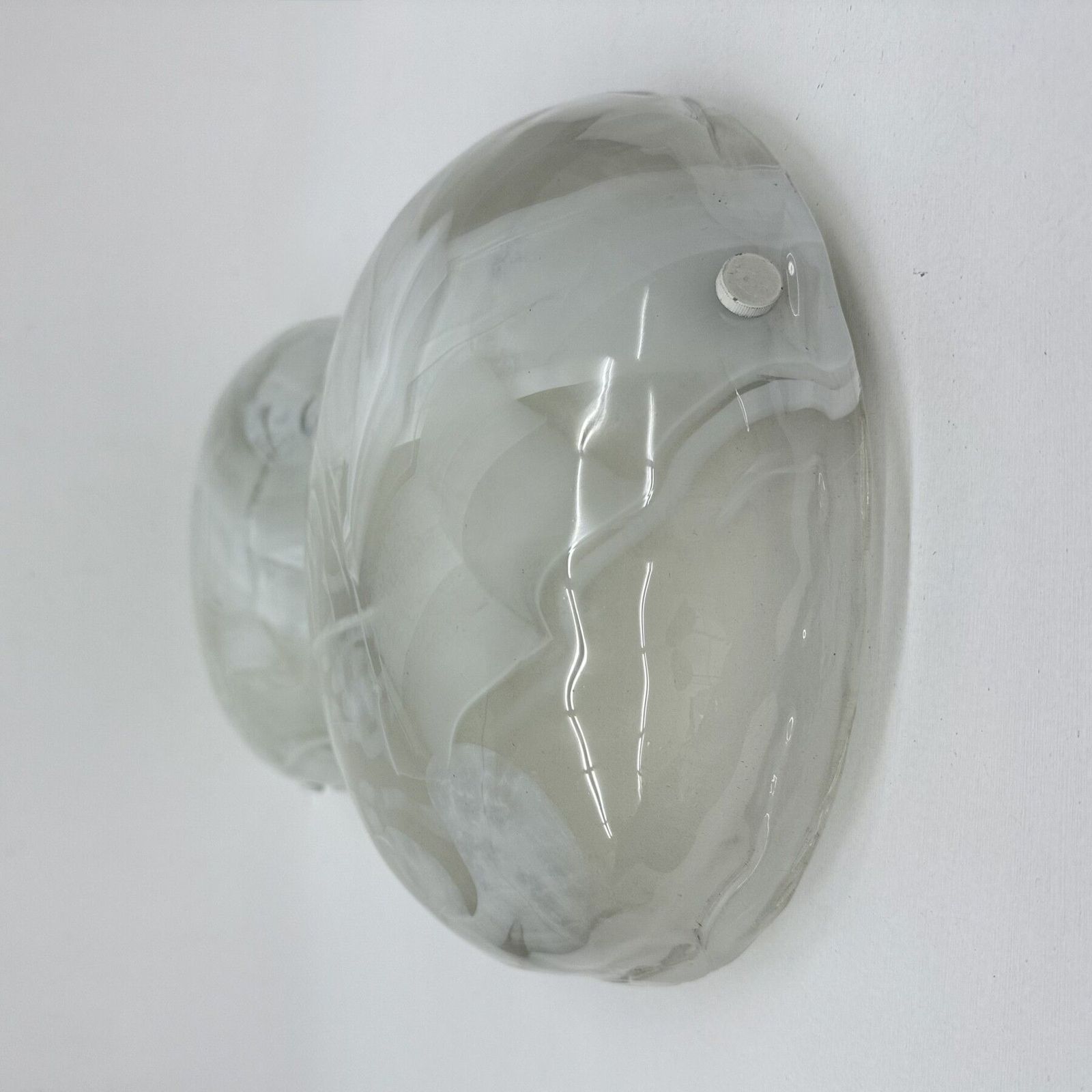 Pair Of Hillebrand Flush Mount Murano Glass , 1970s photo vintage