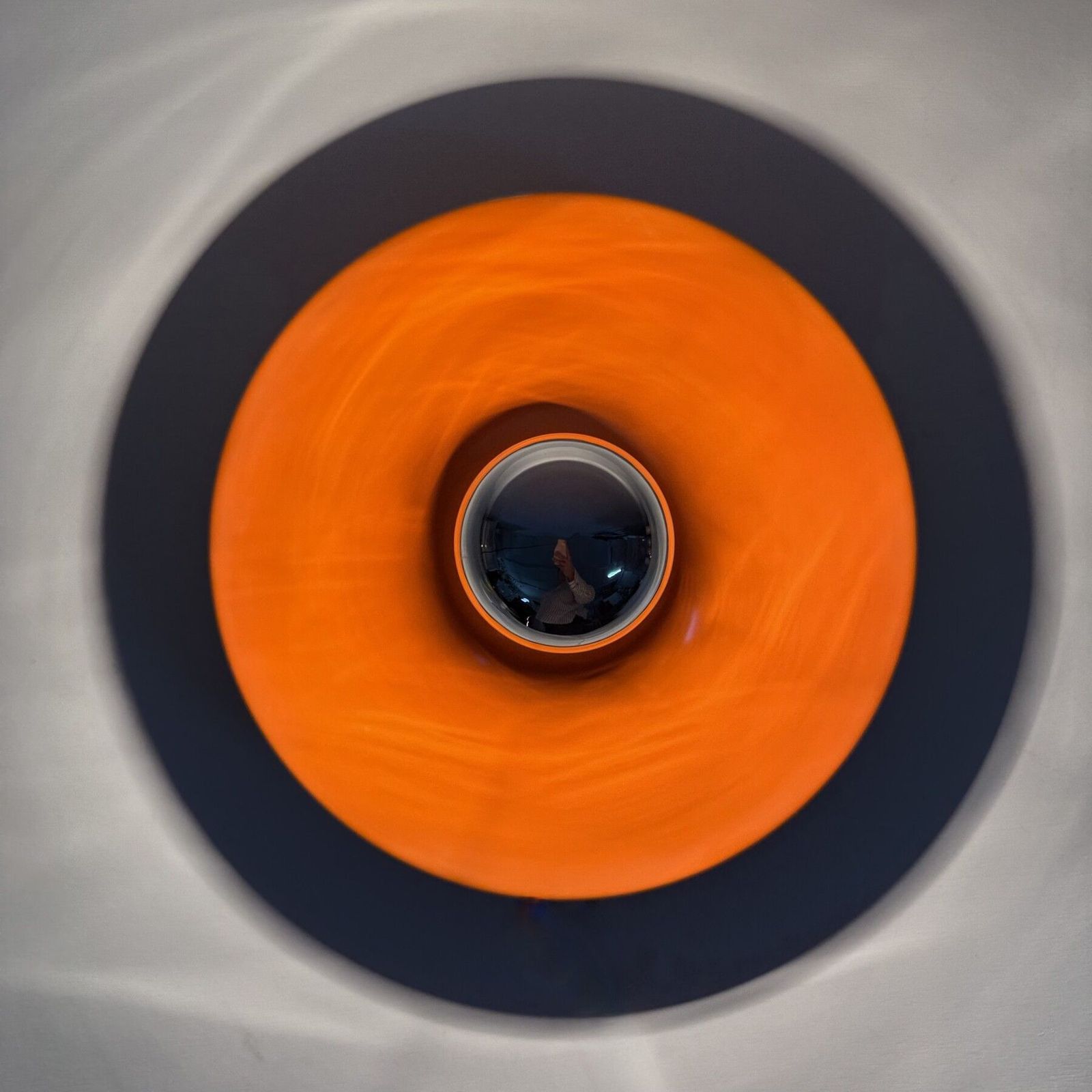 Mid Century Design Honsel Orange Space Age Disc Lamp , 1970s Attributed To Charlotte Perriand For Les Arcs photo furniture