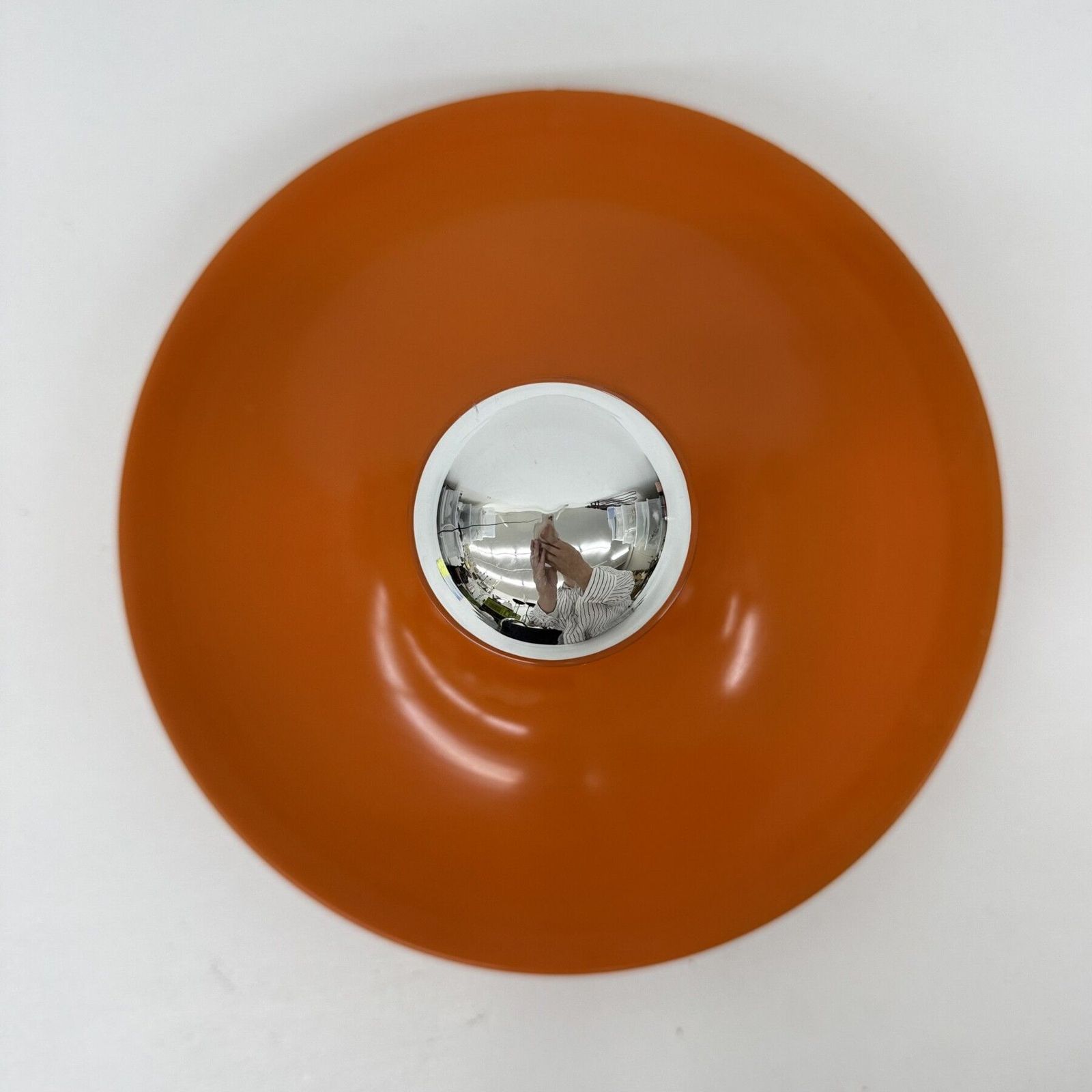 photo buy Mid Century Design Honsel Orange Space Age Disc Lamp , 1970s Attributed To Charlotte Perriand For Les Arcs