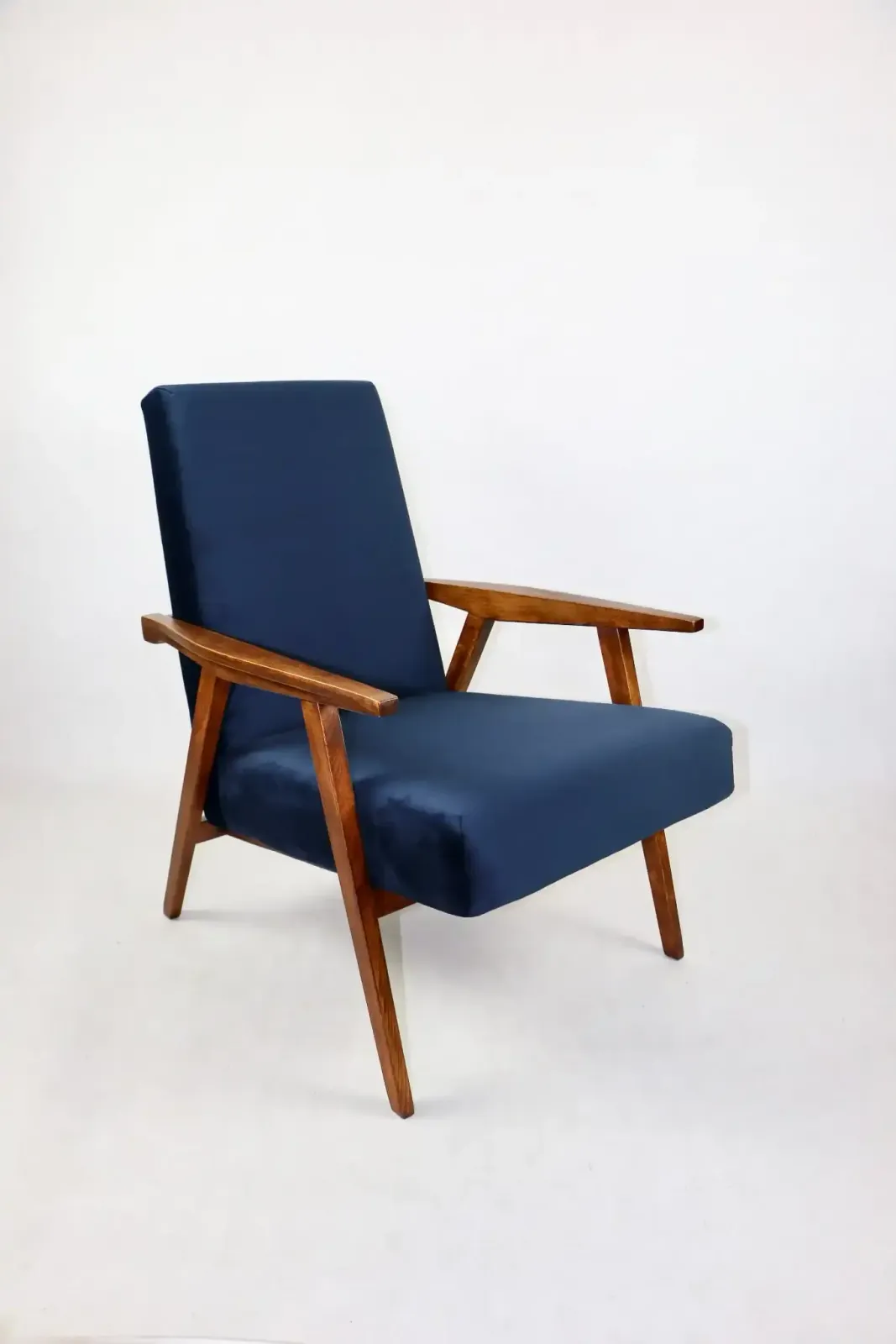 photo furniture Vintage Loft Armchair 1970s Vintage Navy Velvet