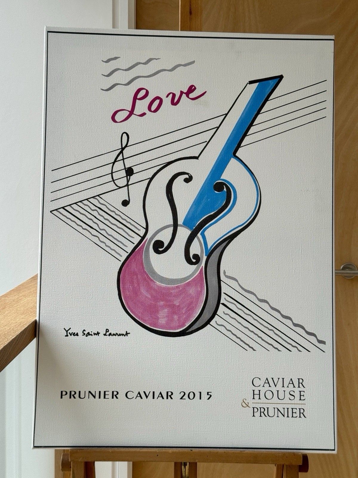 Large Canvas Of Caviar House & Prunier Love 2015 Design By Yves Saint Laurent photo Art