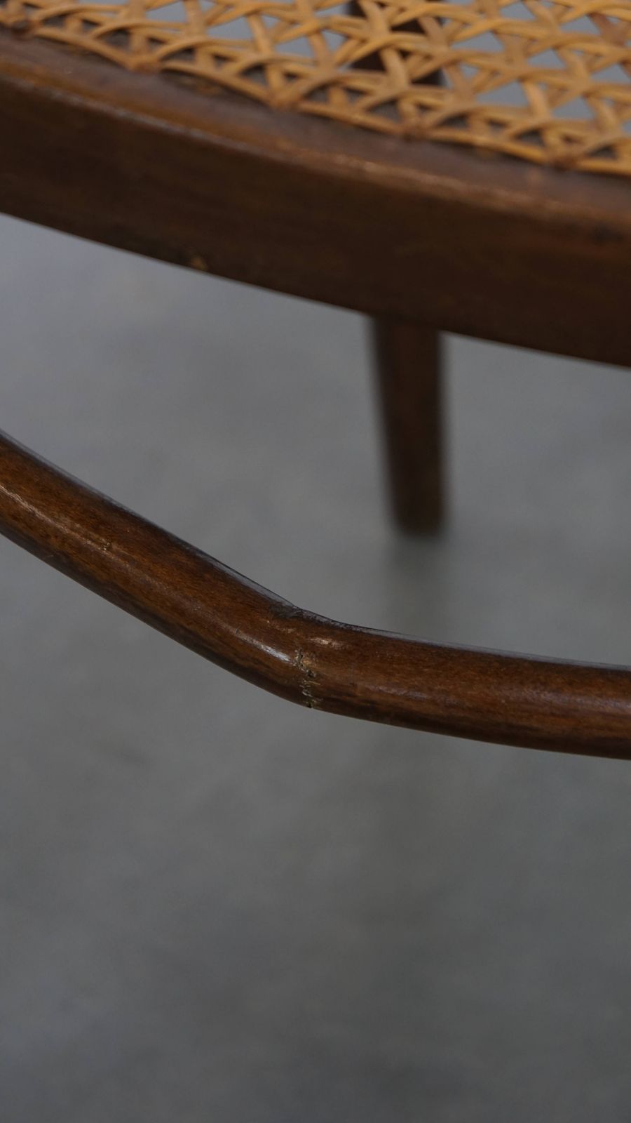 photo for sale Lovely Timeless Bistro Chair In The Style Of Thonet With A Woven Wicker Seat