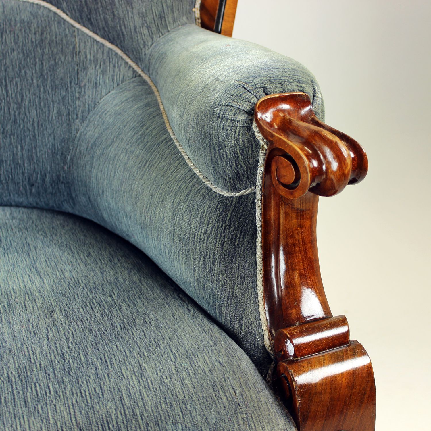 Unique Biedermeier Sofa In Original Fabric And Walnut Veneer, Vienna, Austria Circa 1825 photo furniture