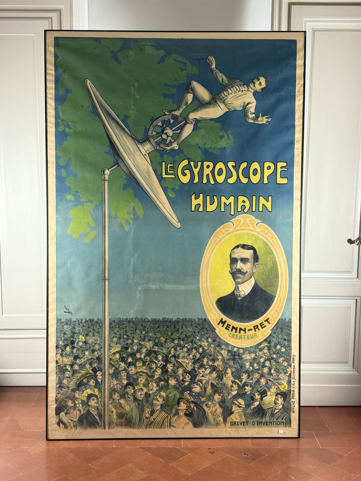 Candido Aragonez De Faria, Le Gyroscope Humain, Original Affiche, C. 1910 photo Art