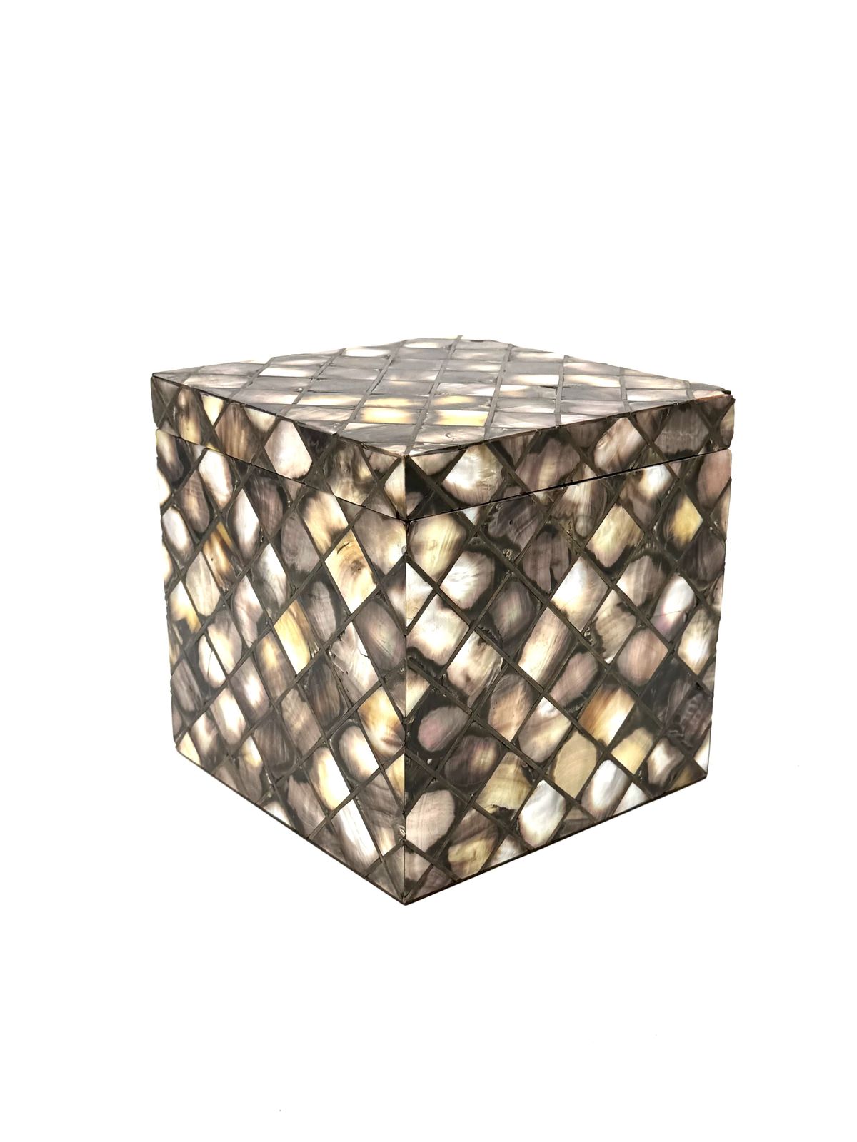photo vinterior Mid Century Mother Of Pearl Flakes Ice Bucket, Italy 1950s