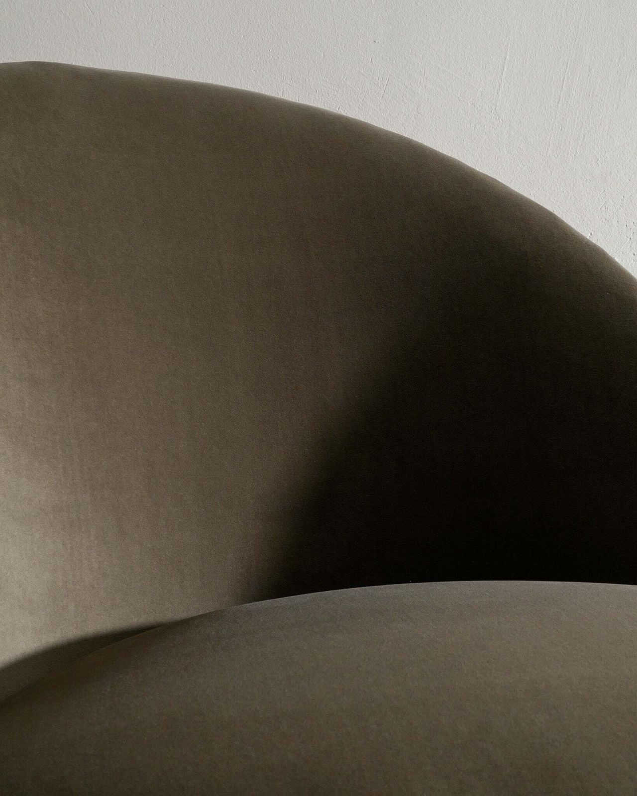 Swedish Mid Century Wooden & Velvet "Asymmetrical Armchair By Arne Norell, 1950s photo vinterior