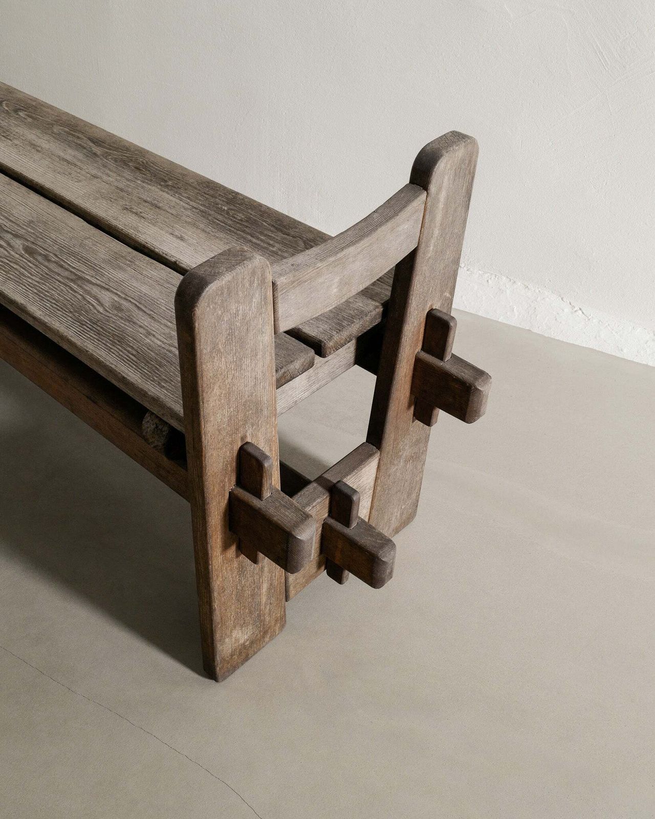 Swedish Mid Century Modern Wooden "Skoga" Bench In Stained Pine By Axel Einar Hjorth For Nordiska Kompaniet, 1930s photo Furniture