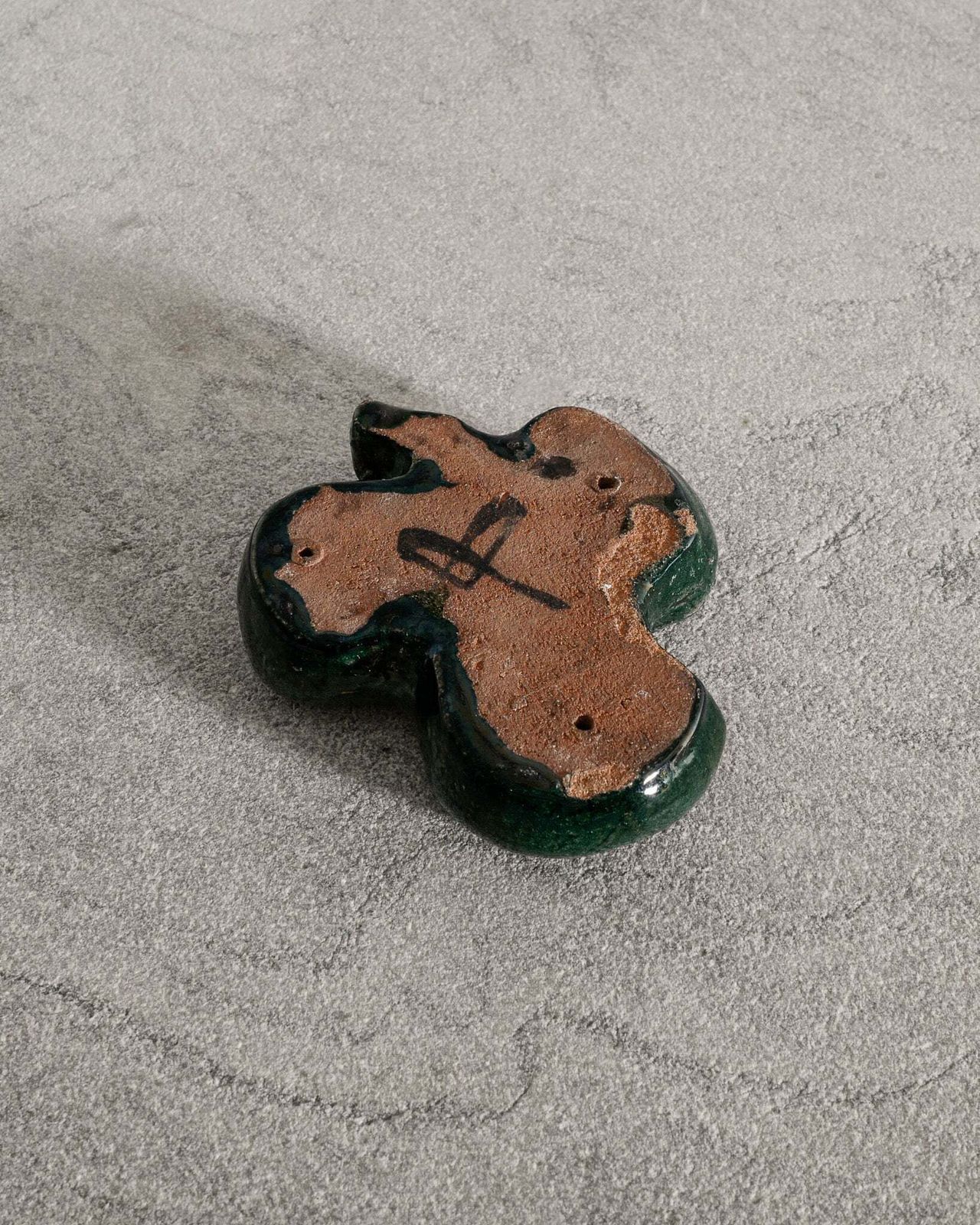 French Mid Century Stoneware Deep Green Ashtray By Georges Jouve For Steph Simon Paris, 1950s photo 7500.0