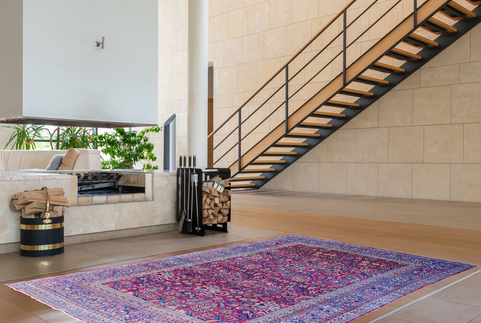 Antique Mashad Carpet 422x300cm photo Textiles