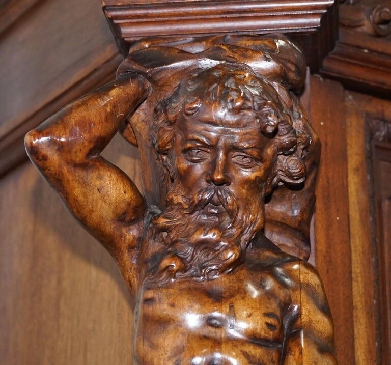 photo vintage Rare Moses Michelangelo Guggenheim & Pauly Cie Et Venice Antique Carved Armoire
