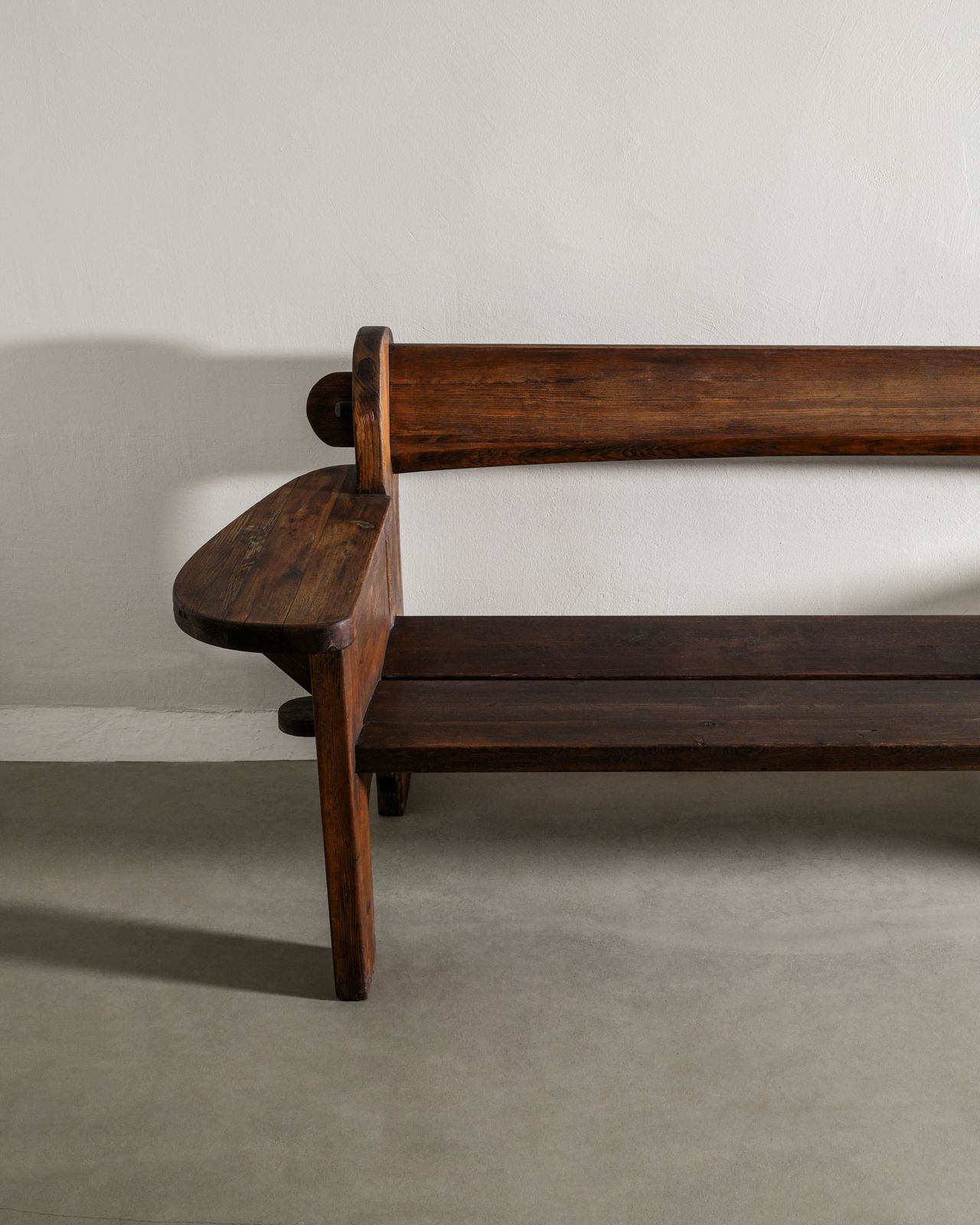 Swedish Mid Century Wooden Dark Brown Pine "Berga" Sofa By David Rosén For Nordiska Kompaniet Sweden, 1930s photo Furniture