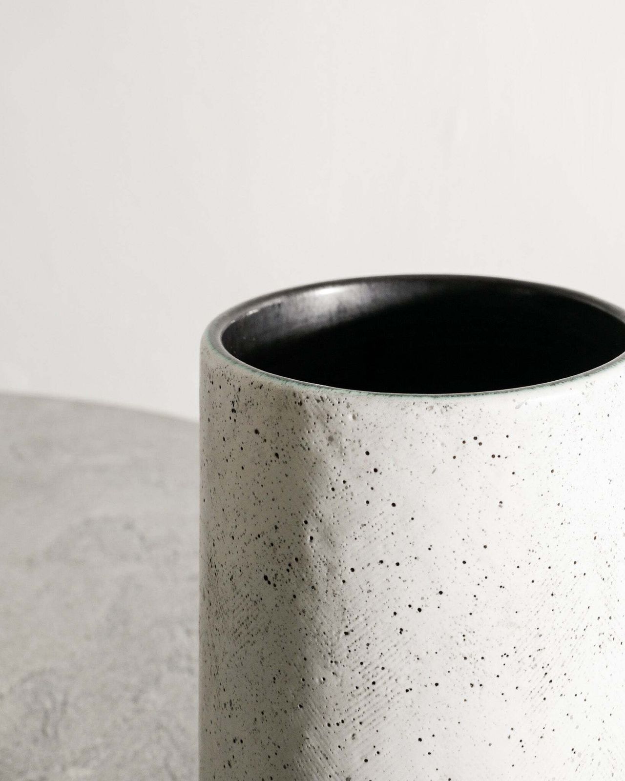 Georges Jouve White Cylinder Vase, 1950s photo for sale