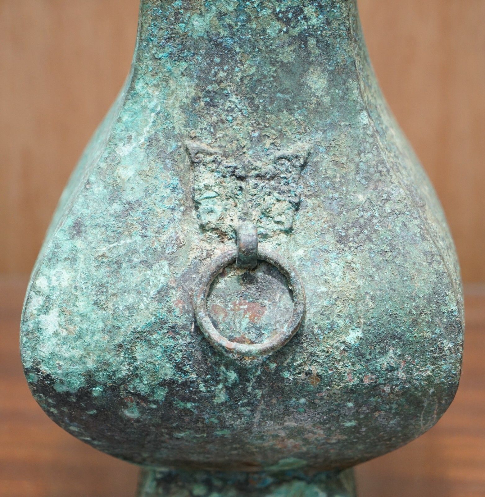 photo furniture Fanghu Han Dynasty 206bc 220ad Chinese Bronze Ritual Wine Vessel Jug & Cover