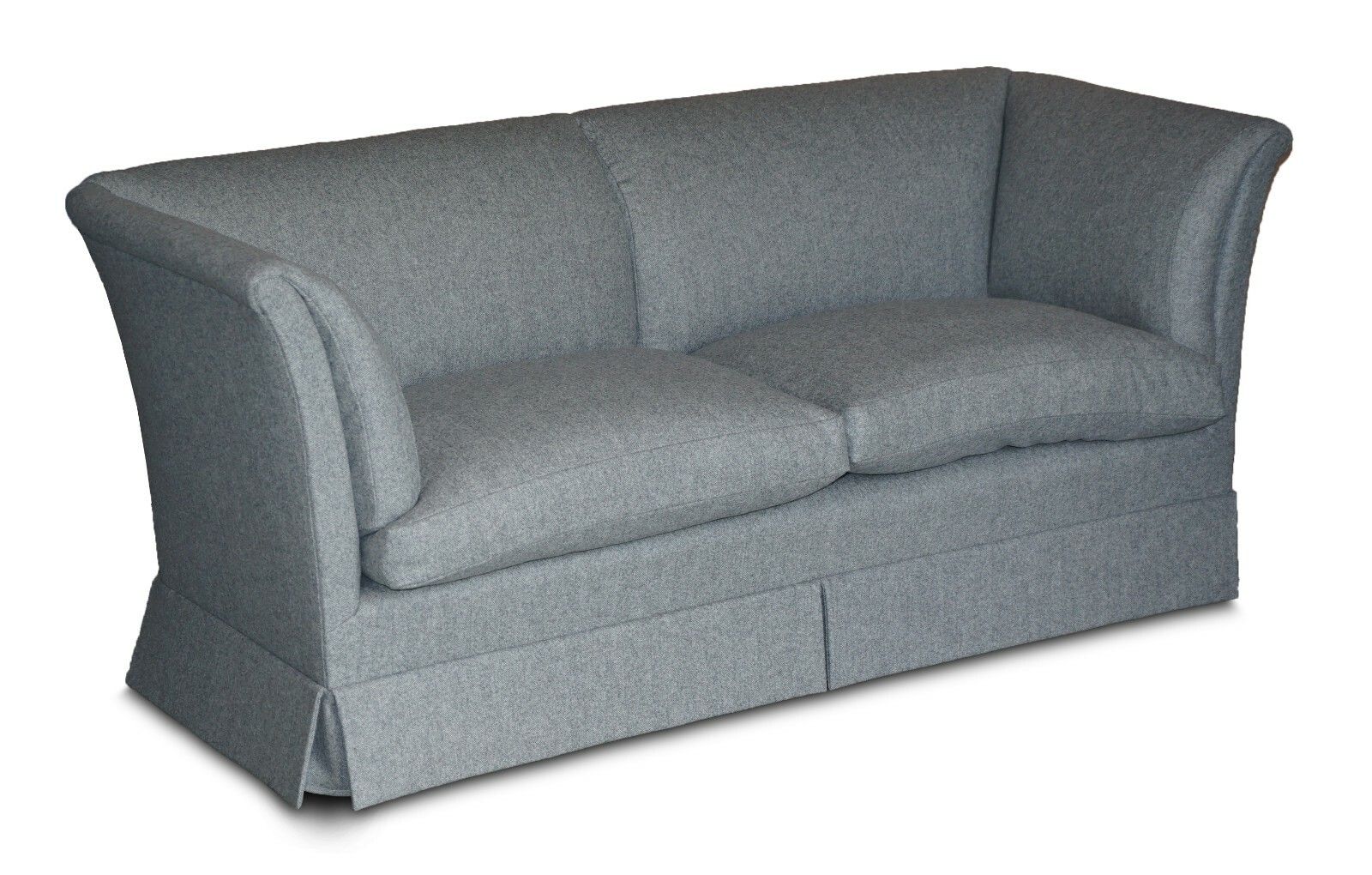 Fully Restored Howard & Son's Baring Sofa Grey Herringbone 100% Wool Upholstery photo for sale