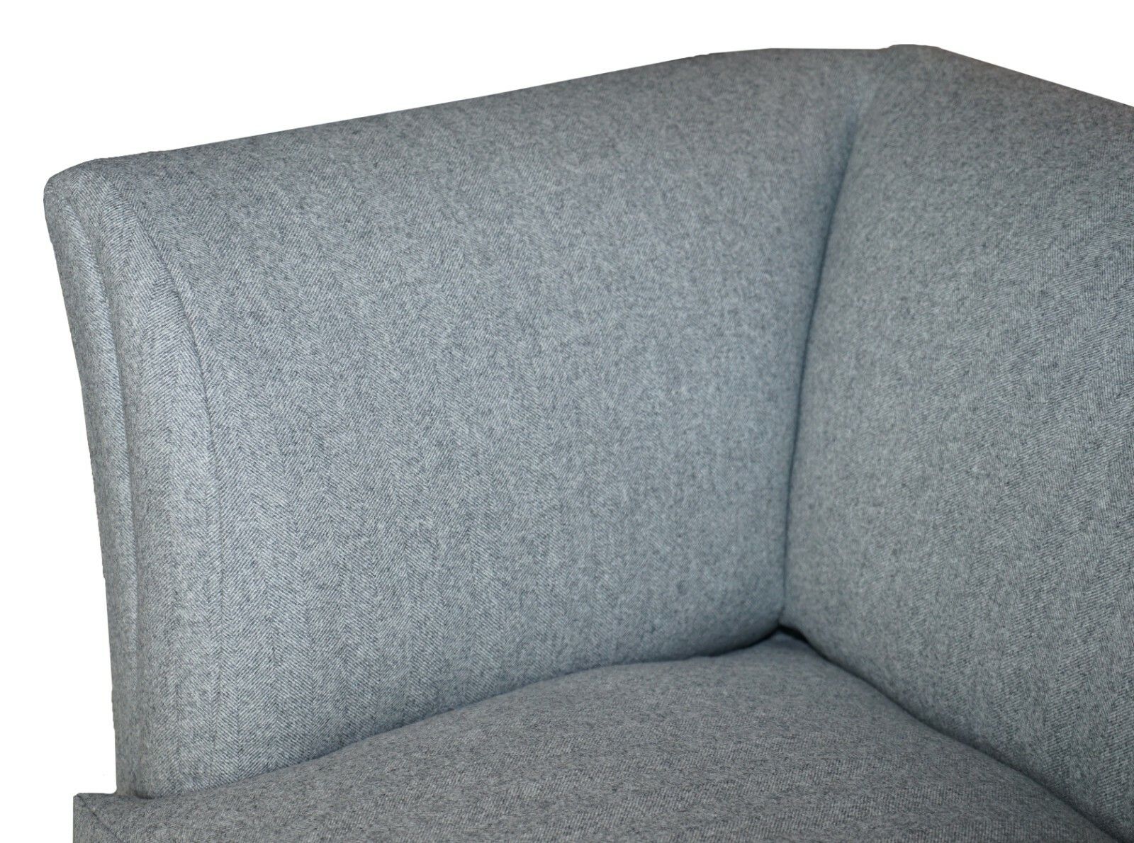 Fully Restored Howard & Son's Baring Sofa Grey Herringbone 100% Wool Upholstery photo 18000.0