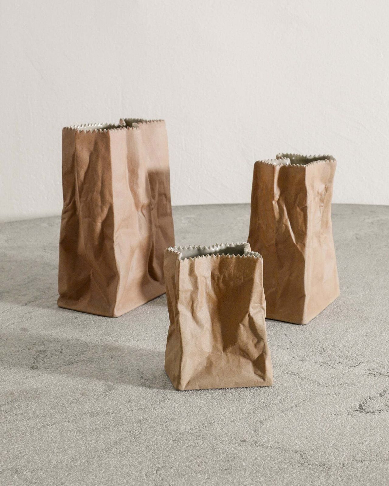 Tapio Wirkkala "Paper Bag" Vases, 1970s photo for sale