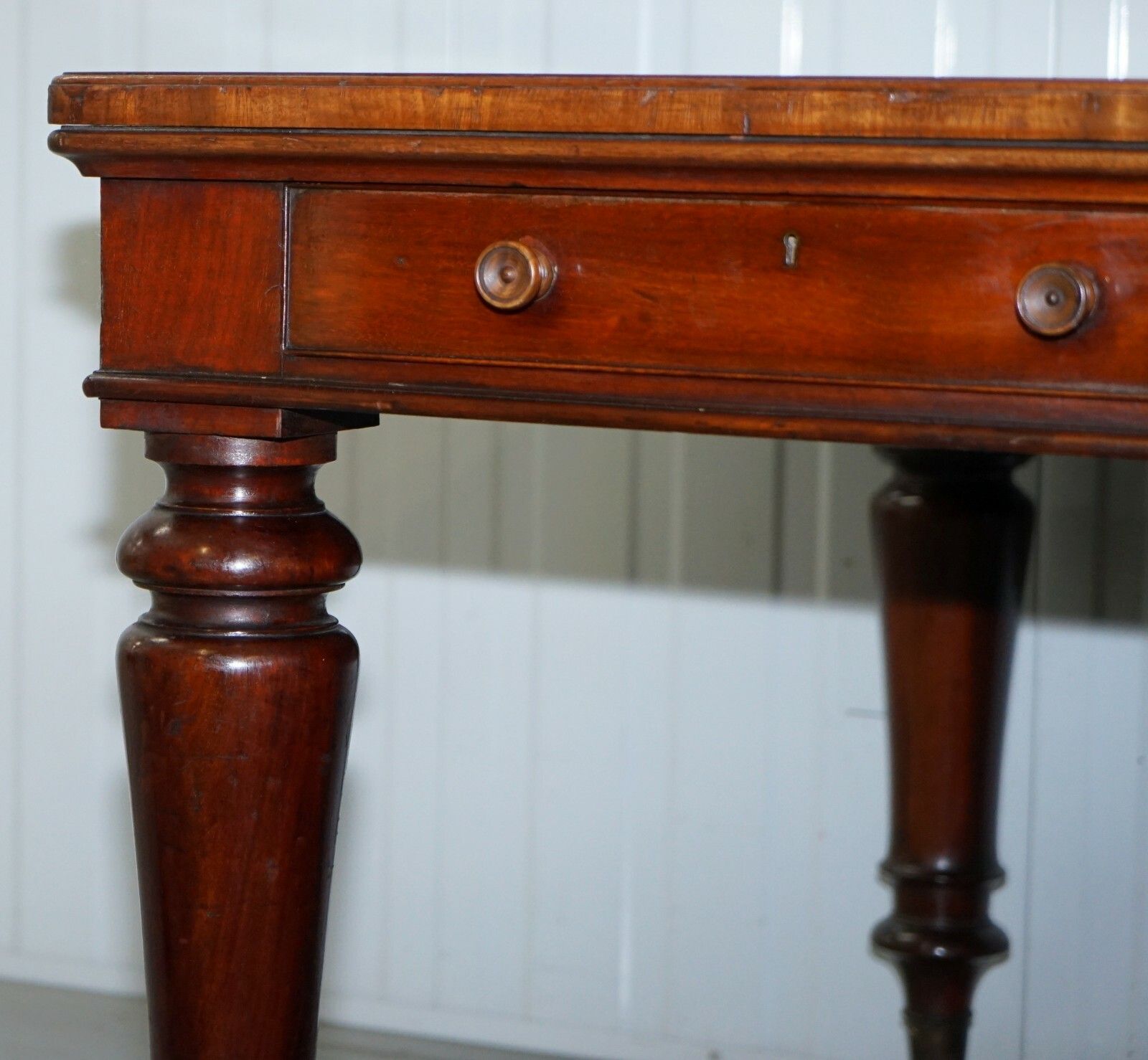 Rare Victorian Holland And Sons Double Sided Mahogany Partner Desk Writing Table photo buy