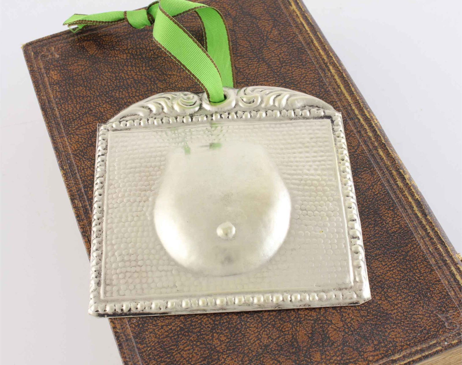Silver Plate Ladies Pregnant Belly Ex Voto. Religious Votive Offering. photo buy