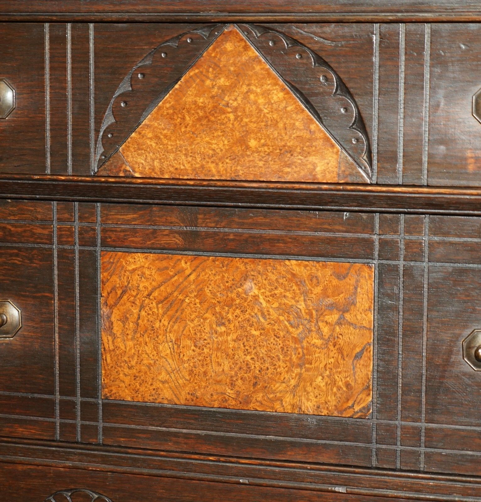 R Crosby & Son Victorian Burr Elm Wellington Chest Of Drawers 160 Crests Seal photo 12000.0
