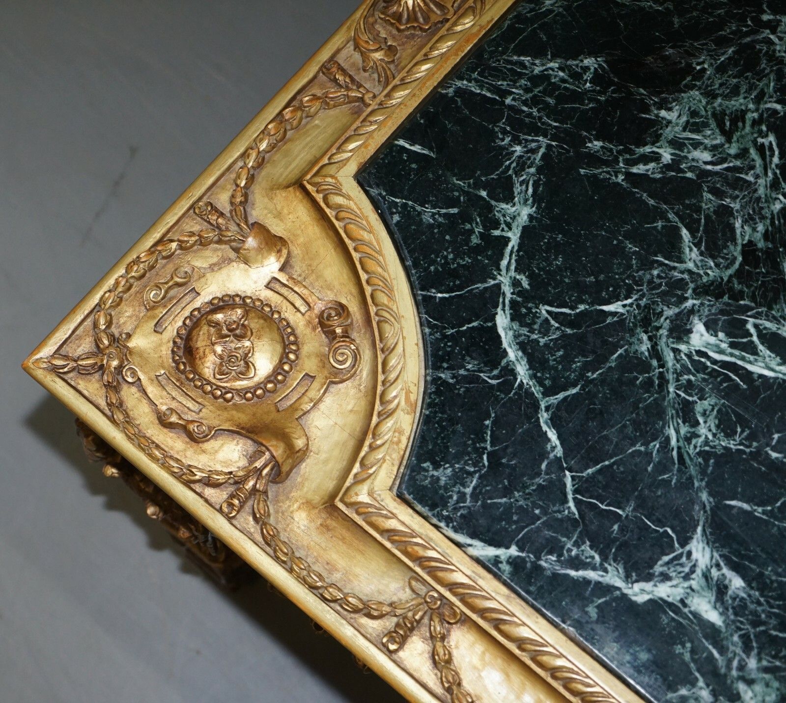 Large Important 19th Century Continetal Carved Giltwood And Marble Centre Table photo 10000.0