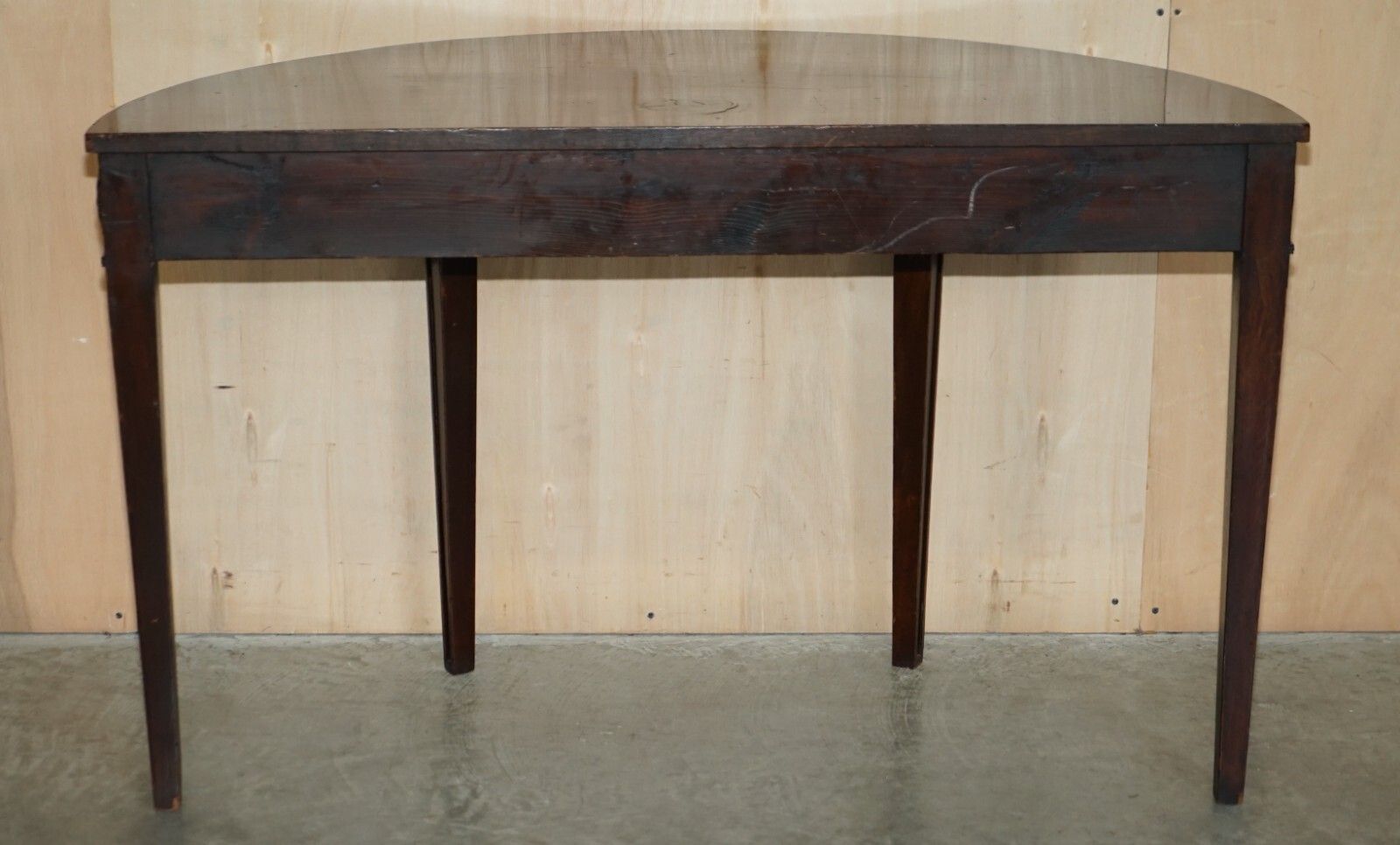 10000.0 Fine Restored 18th Century Burl Mahogany Carved Adams Demi Line Console Table photo