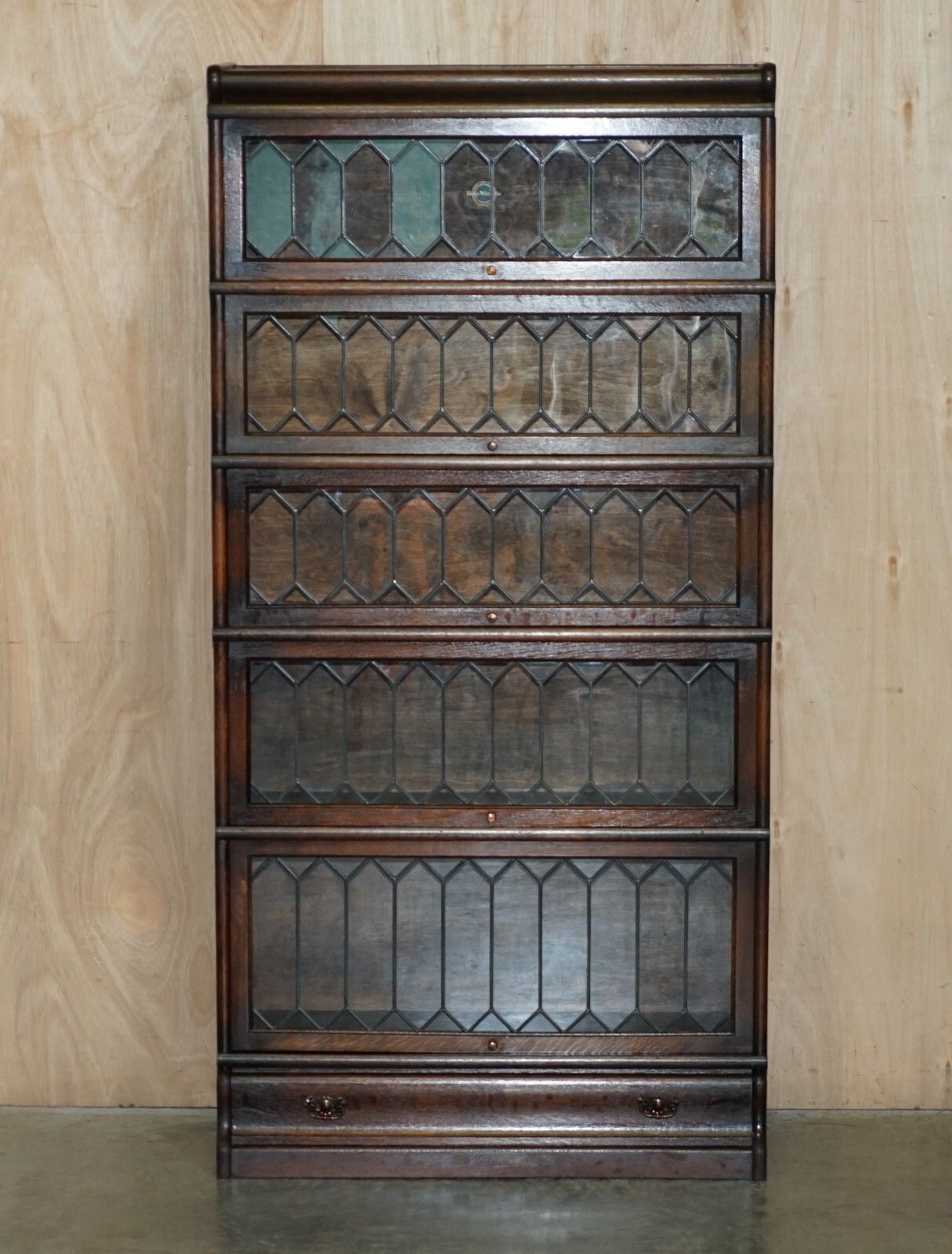 Suite Of Four Original Globe Wernicke Solicitors Stacking Bookcases Drawer Bases photo Furniture